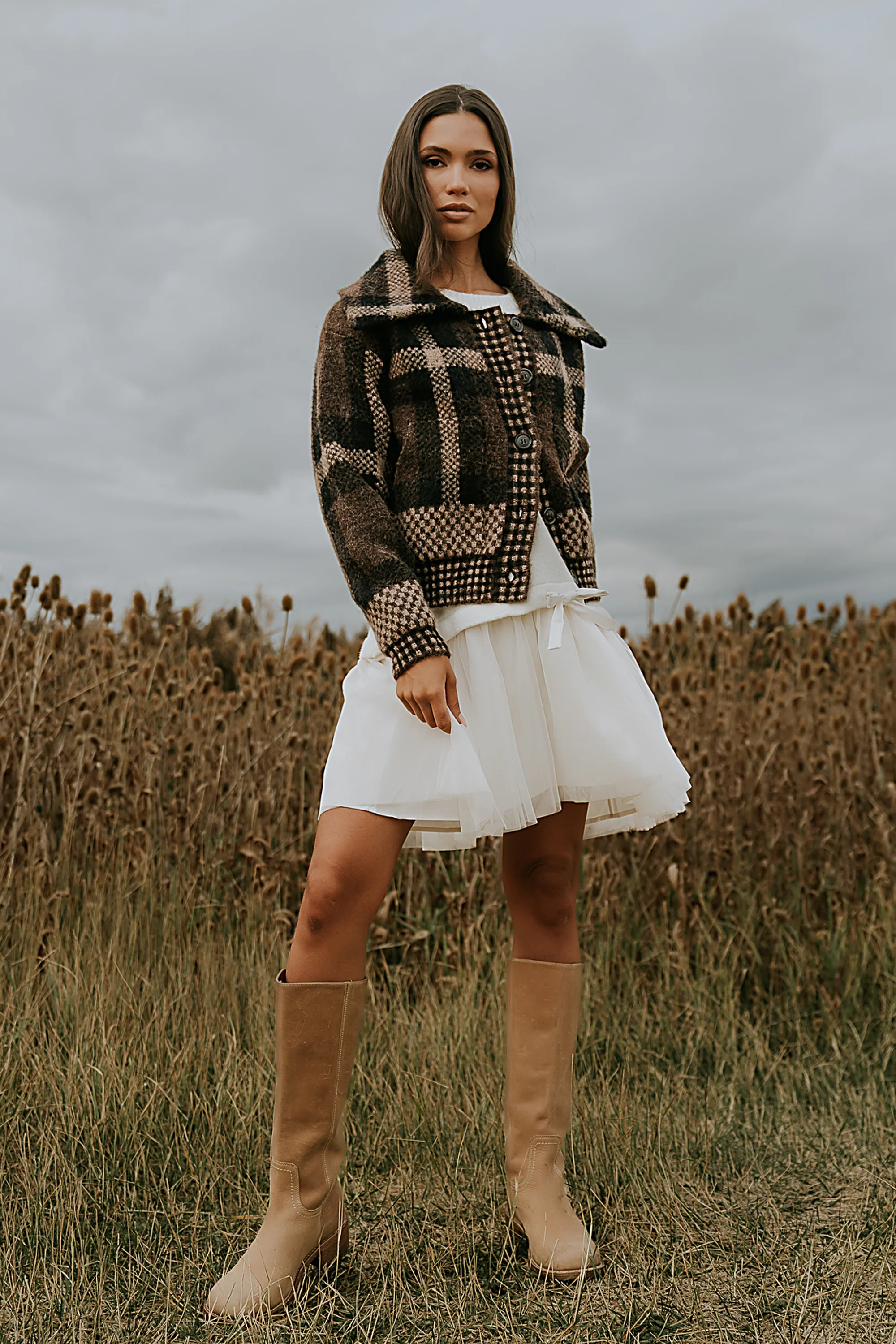 Bellise Baby Doll Sweater Dress in Ivory - FINAL SALE - Image 2