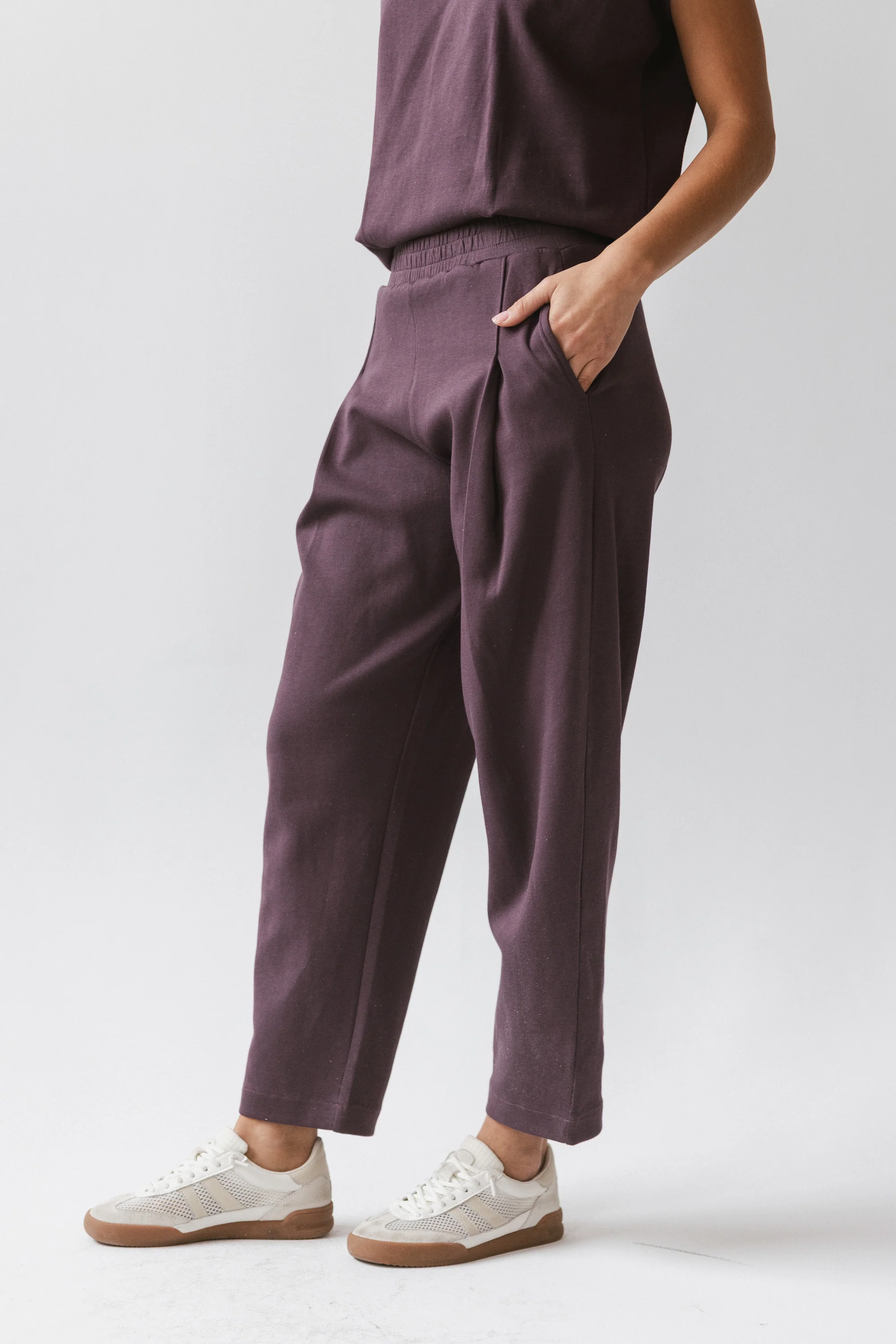Benji Barrel Sweatpants in Plum - FINAL SALE - Image 2