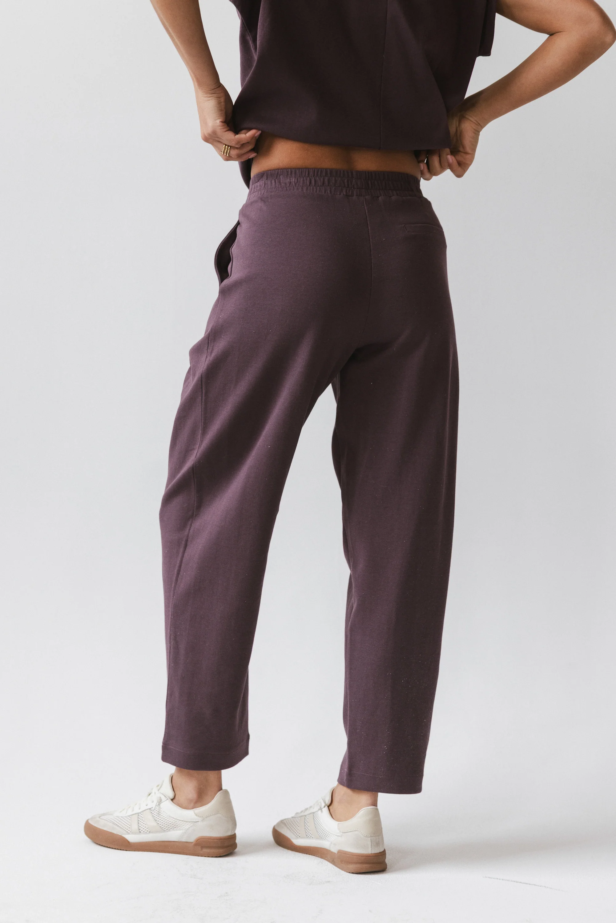 Benji Barrel Sweatpants in Plum - FINAL SALE - Image 3