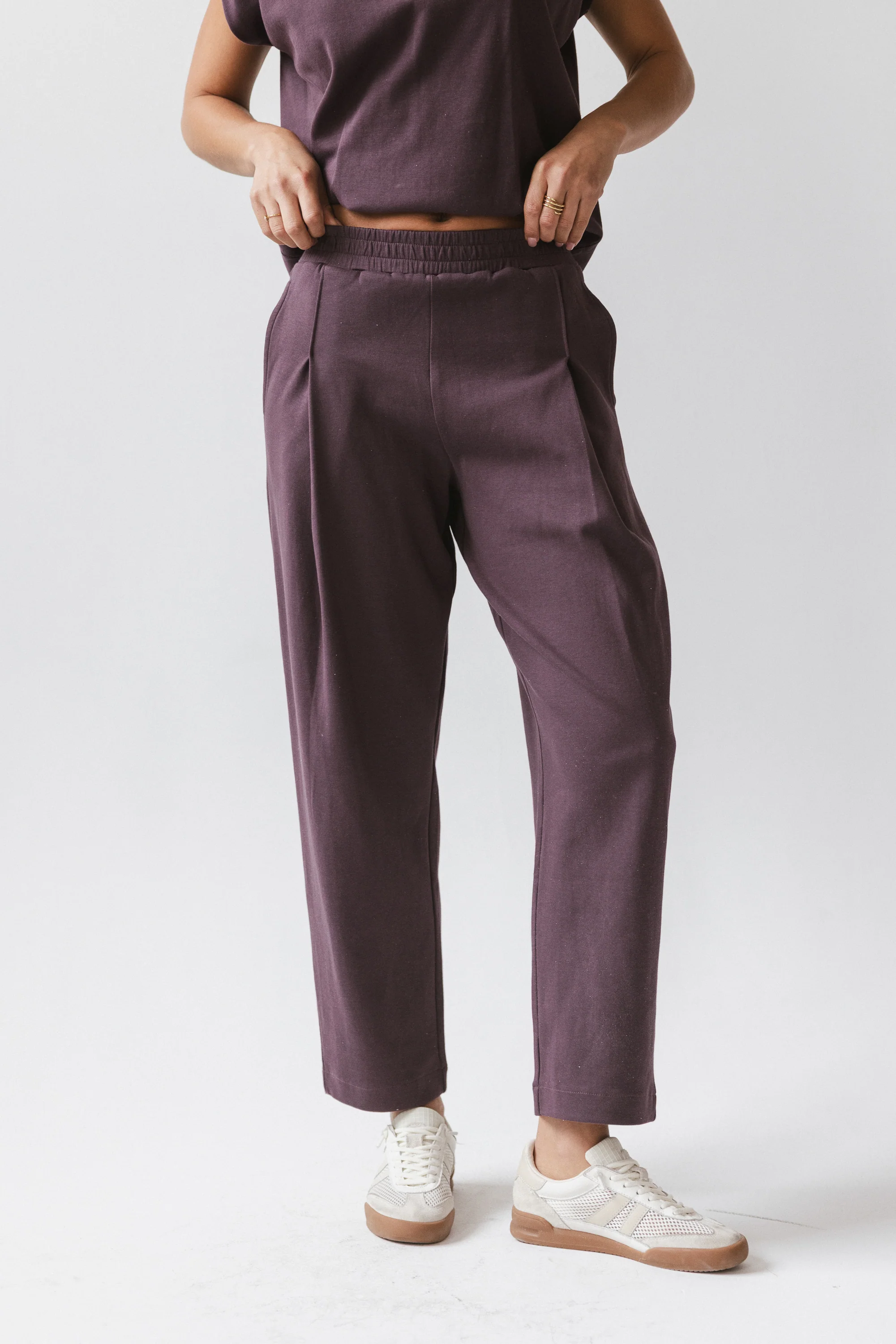 Benji Barrel Sweatpants in Plum - FINAL SALE - Image 4
