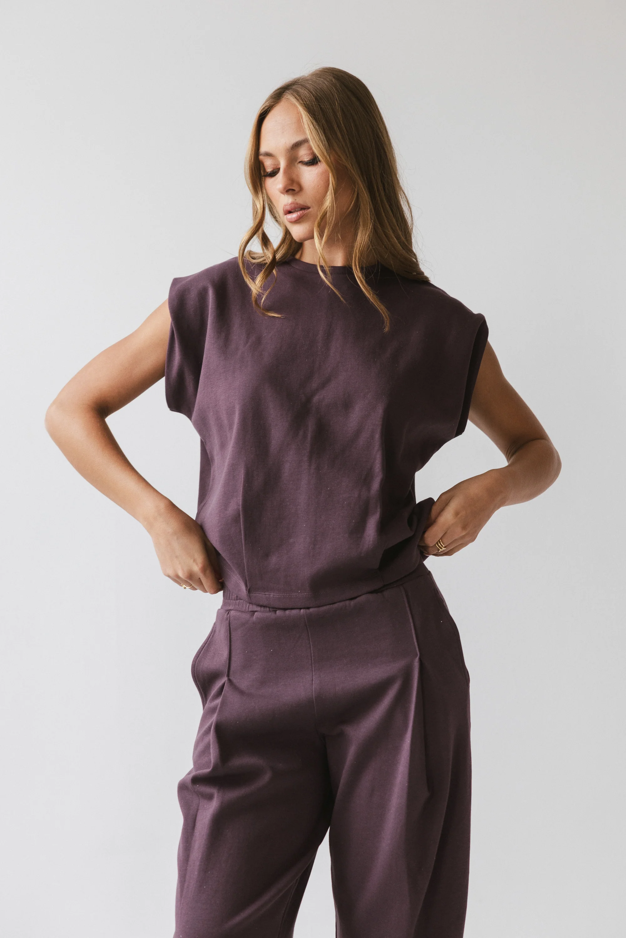 Benji Muscle Tee in Plum - FINAL SALE - Image 4