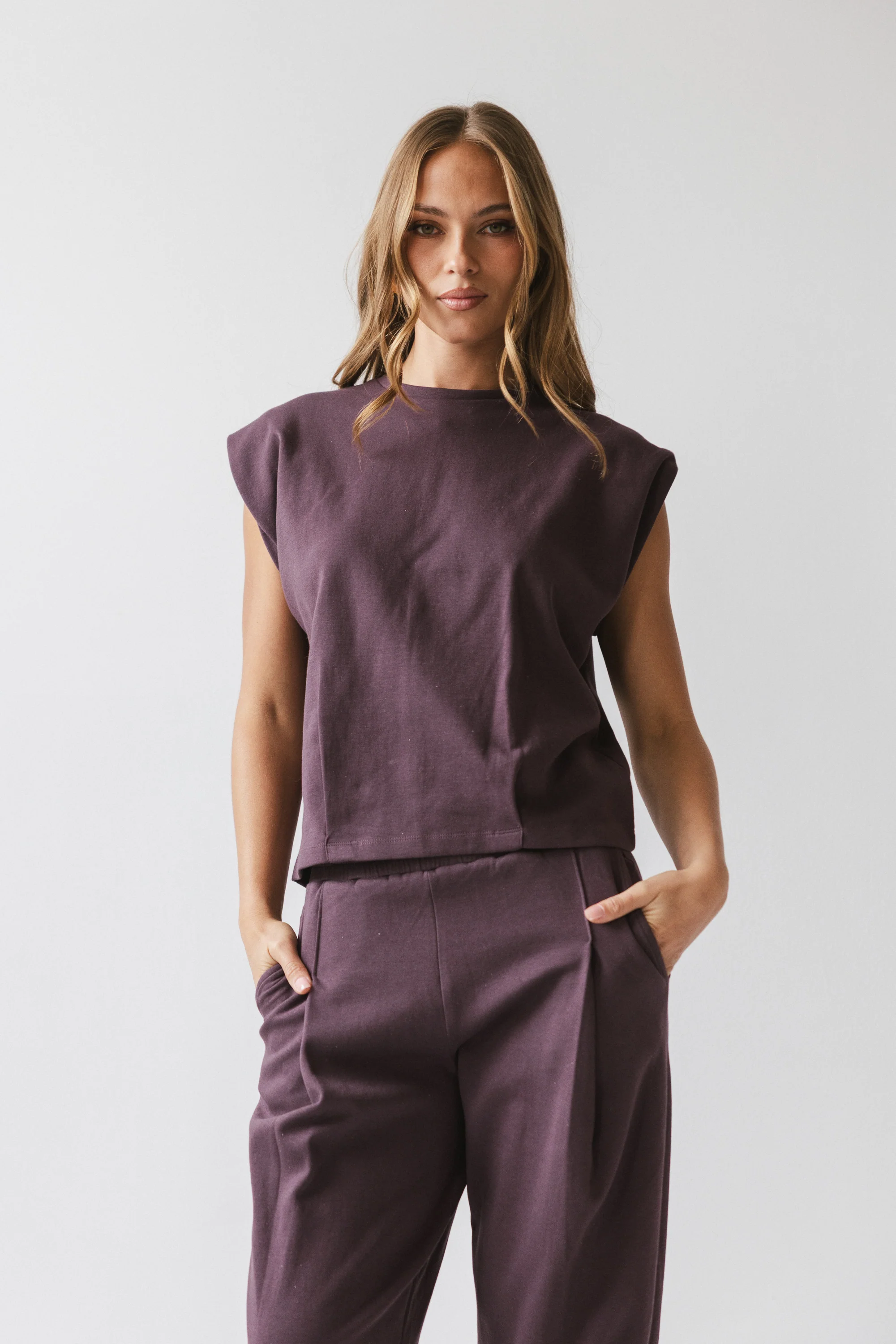 Benji Muscle Tee in Plum - FINAL SALE - Image 5