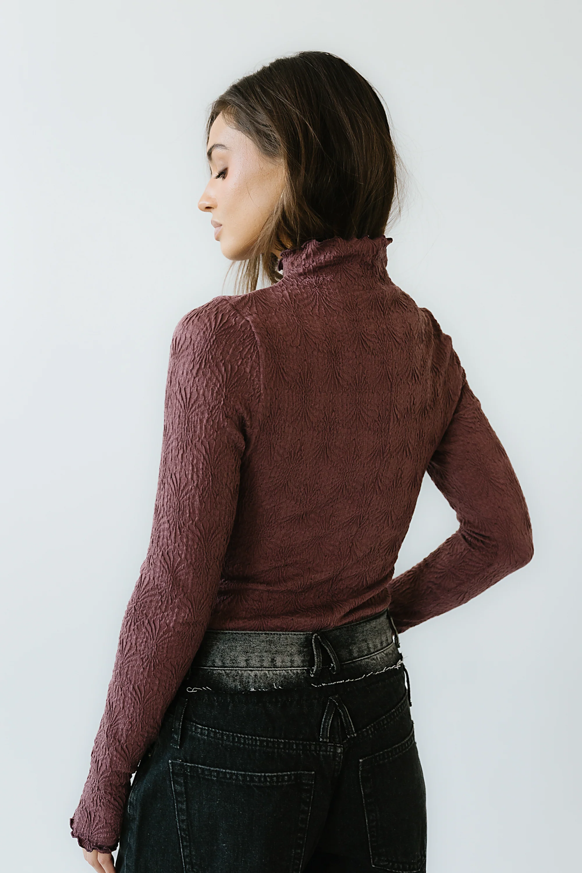 Benny Textured Top in Berry - FINAL SALE - Image 3