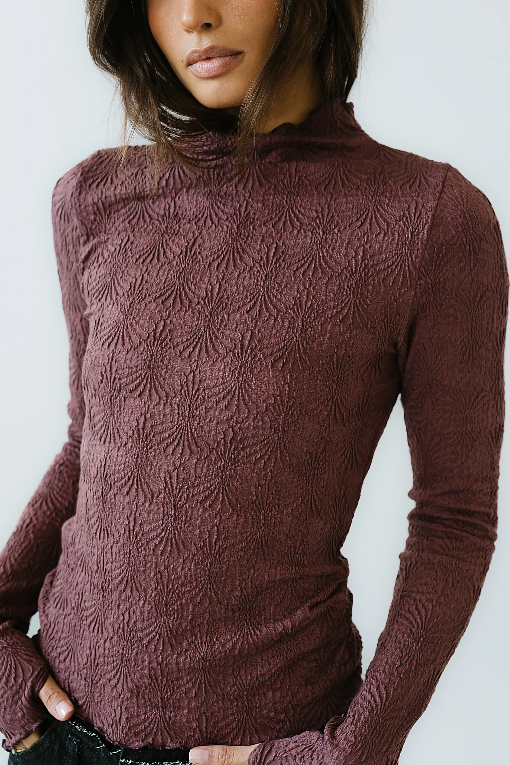 Benny Textured Top in Berry - FINAL SALE - Image 5