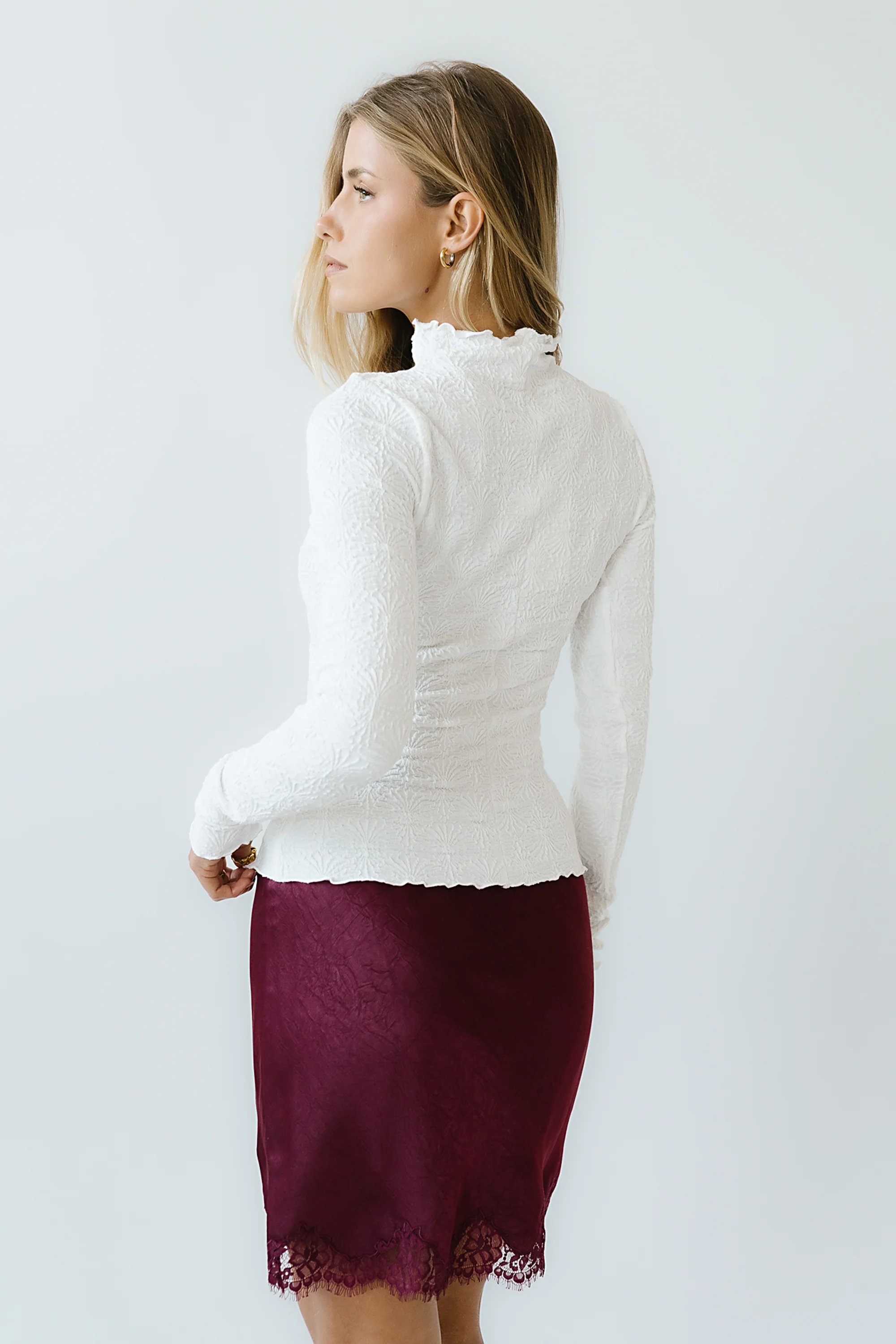 Benny Textured Top in Ivory - FINAL SALE - Image 3
