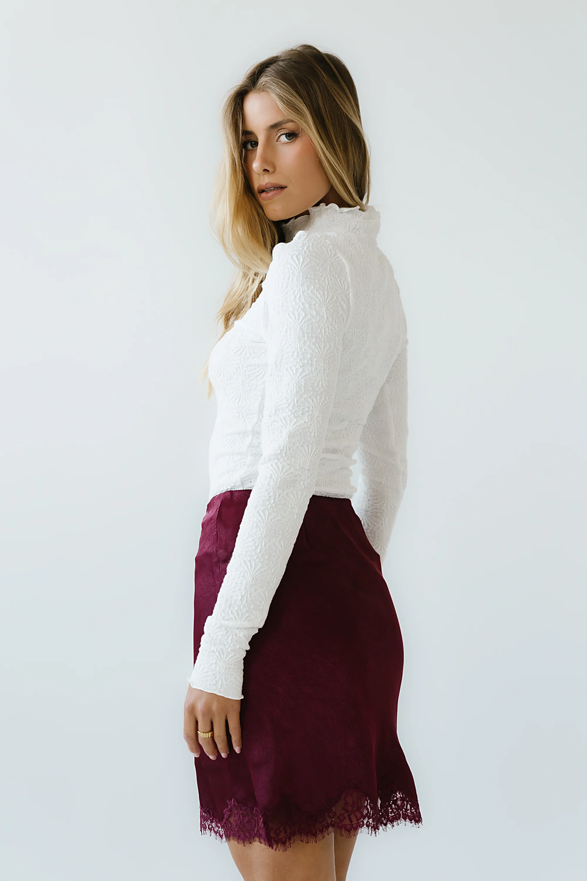 Benny Textured Top in Ivory - FINAL SALE - Image 6