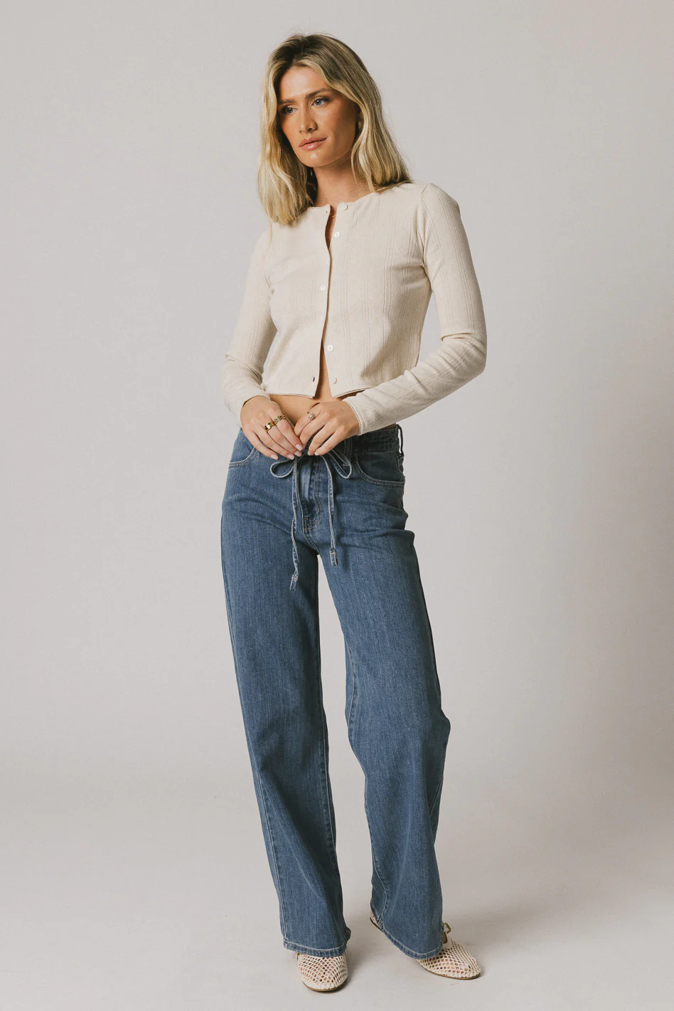 Berlin Knit Cardigan in Ivory - FINAL SALE - Image 7