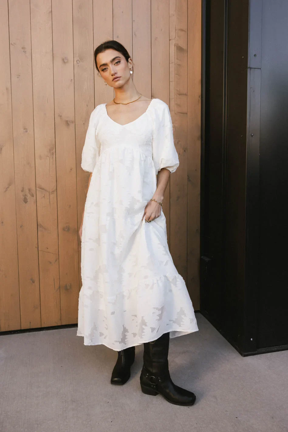 Bethany Maxi Dress in Ivory - FINAL SALE - Image 3