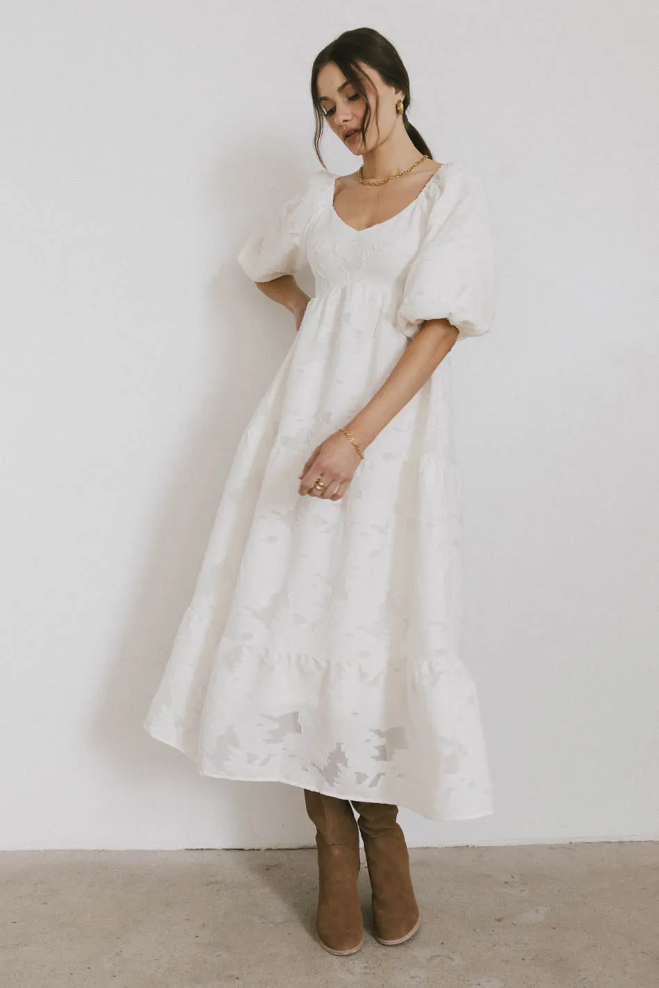 Bethany Maxi Dress in Ivory - FINAL SALE - Image 5
