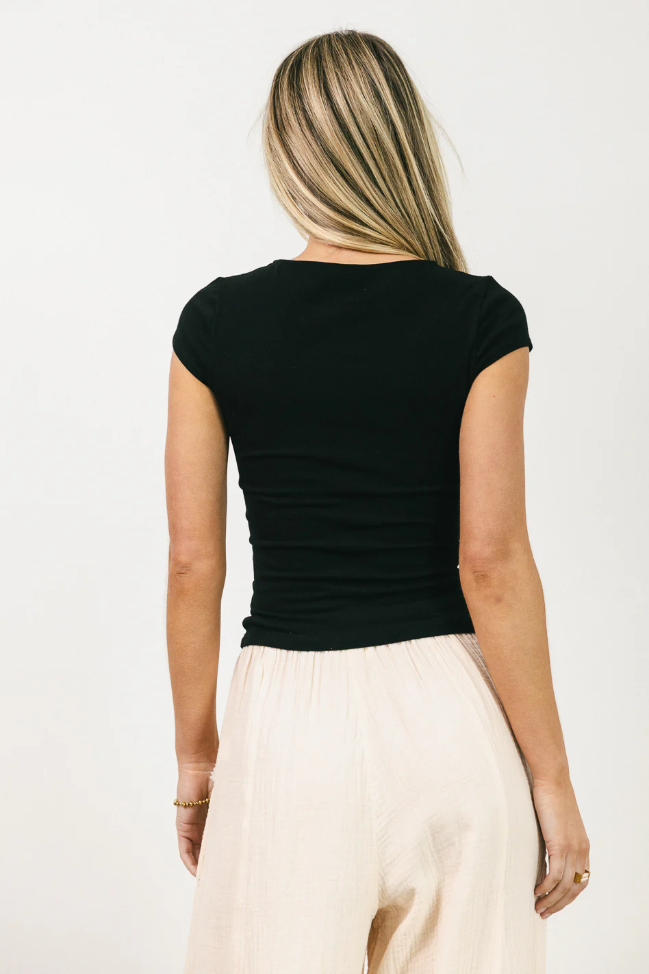 Betty Basic Knit Top in Black - FINAL SALE - Image 5