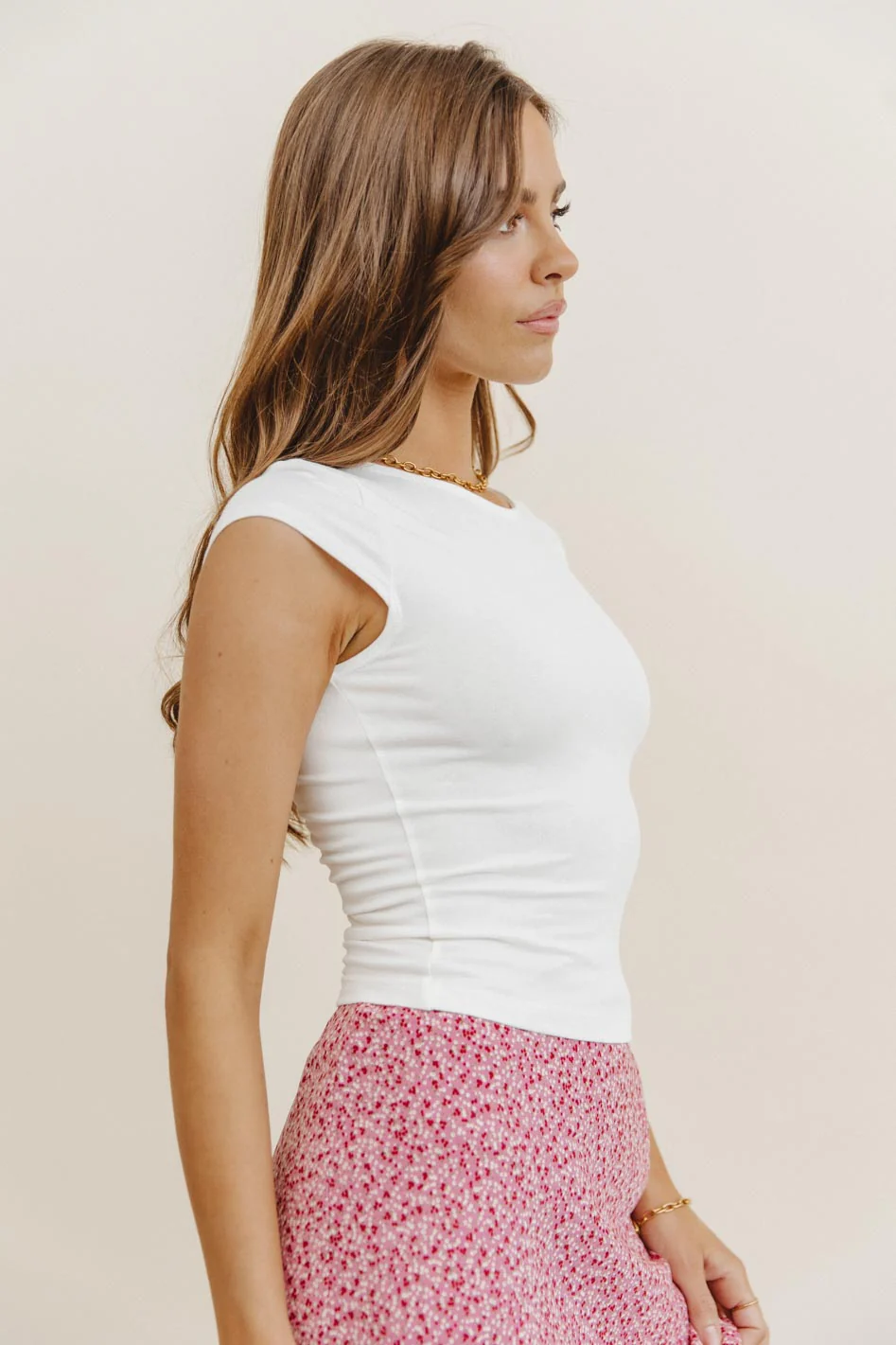 Betty Basic Knit Top in Ivory - FINAL SALE - Image 5
