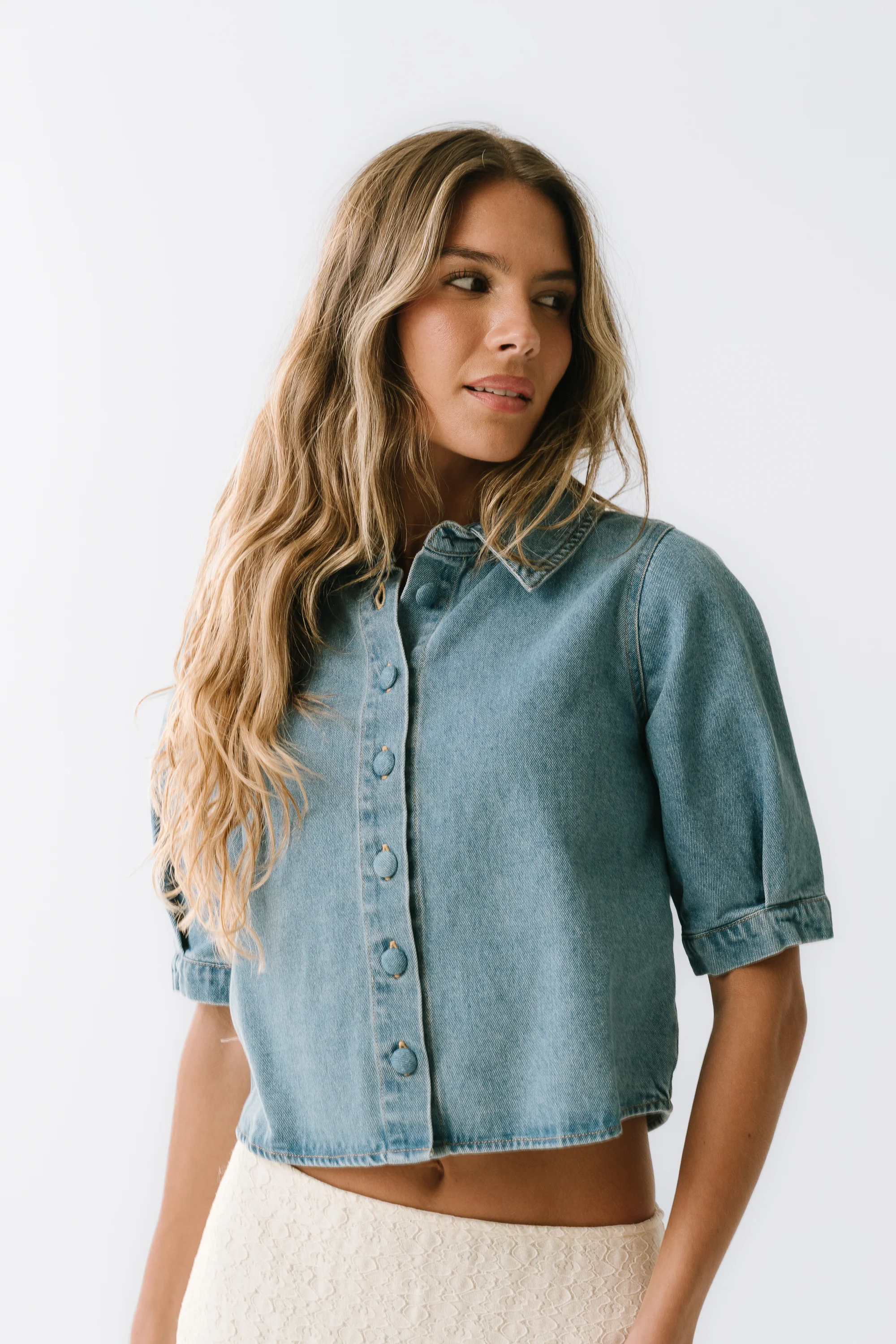 Betty Denim Button Up - FINAL SALE - Image 3