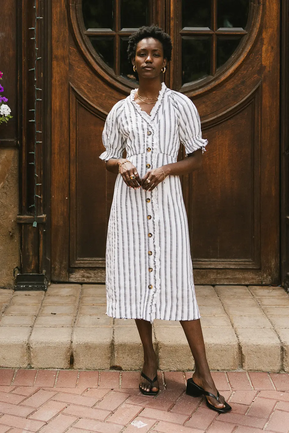 Bextor Striped Midi Dress - FINAL SALE - Image 5