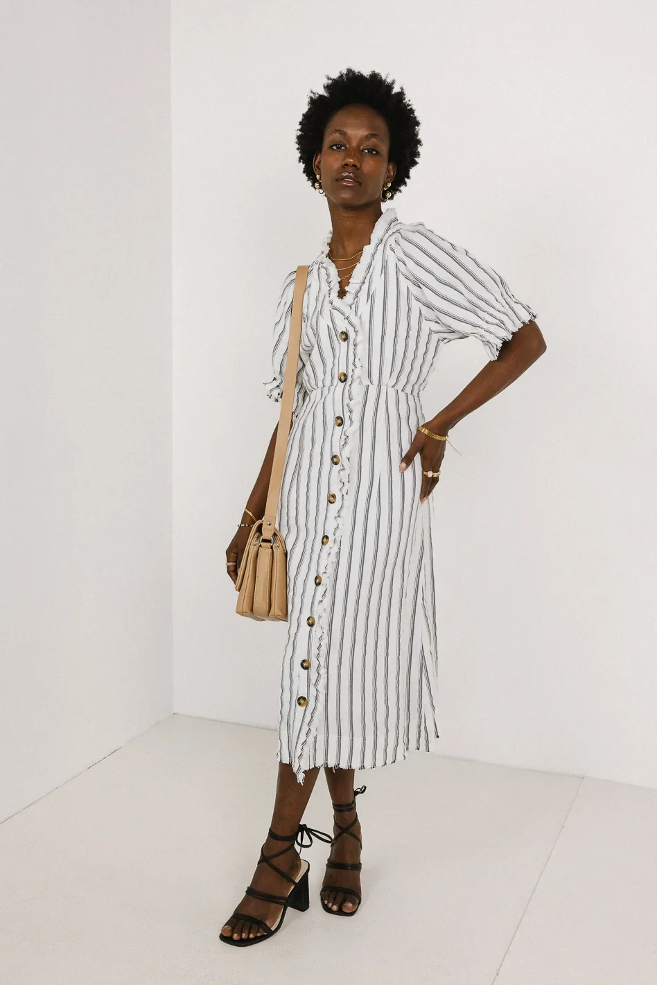 Bextor Striped Midi Dress - FINAL SALE - Image 6