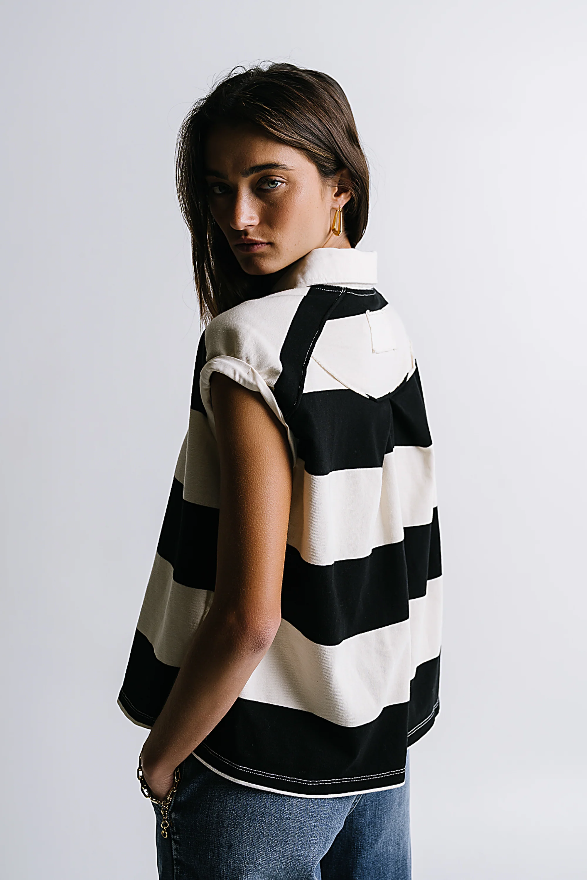 Blake Striped top in Black - FINAL SALE - Image 3