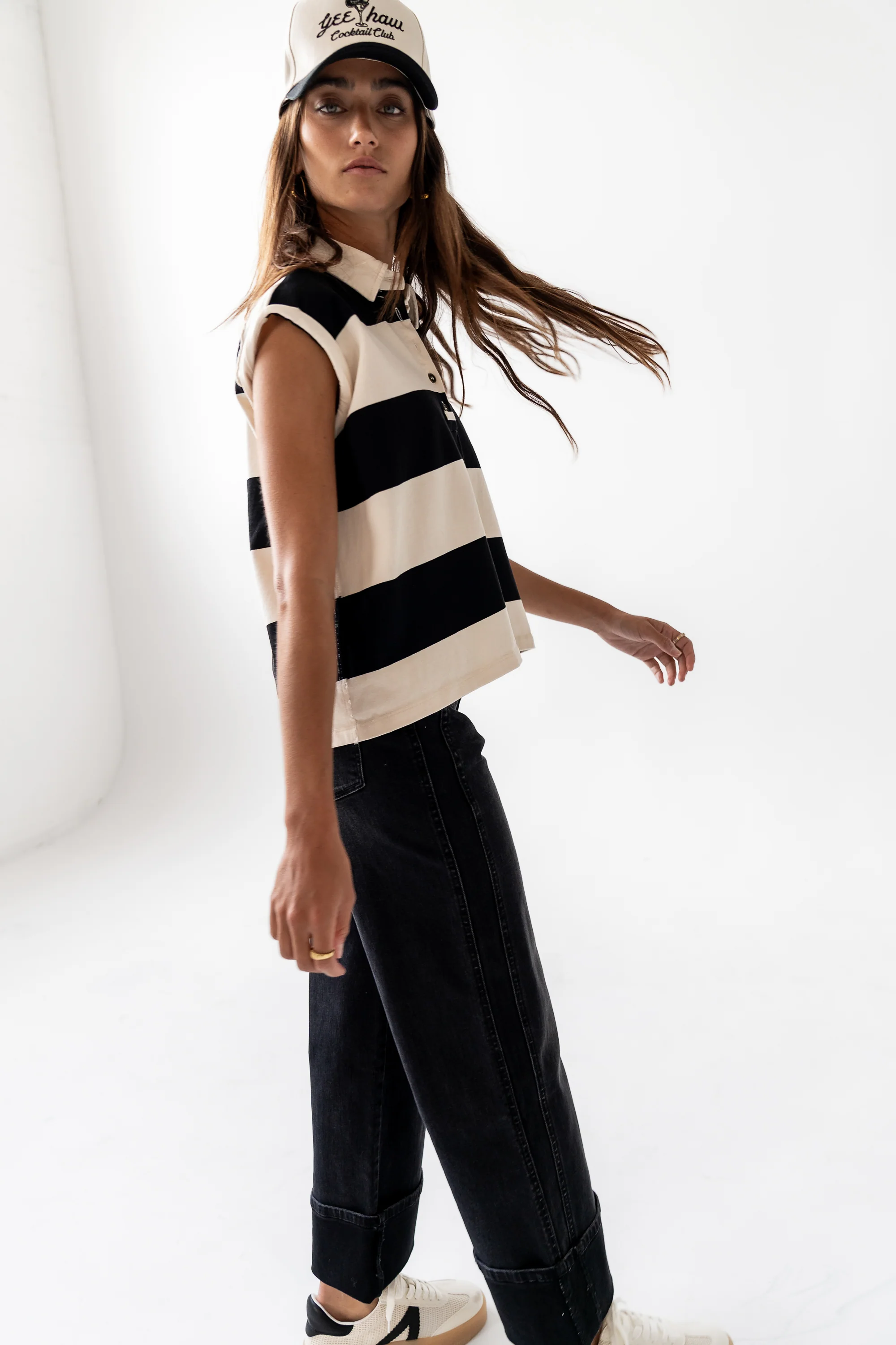 Blake Striped top in Black - FINAL SALE - Image 7