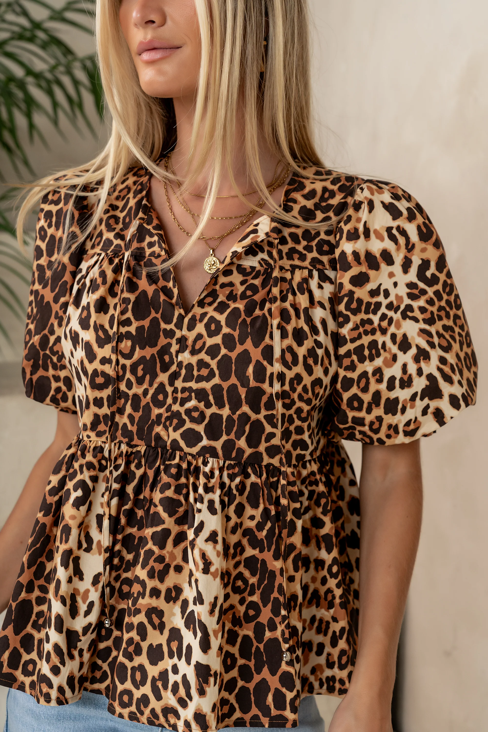 Blakely Leopard Peplum Blouse - FINAL SALE - Image 7