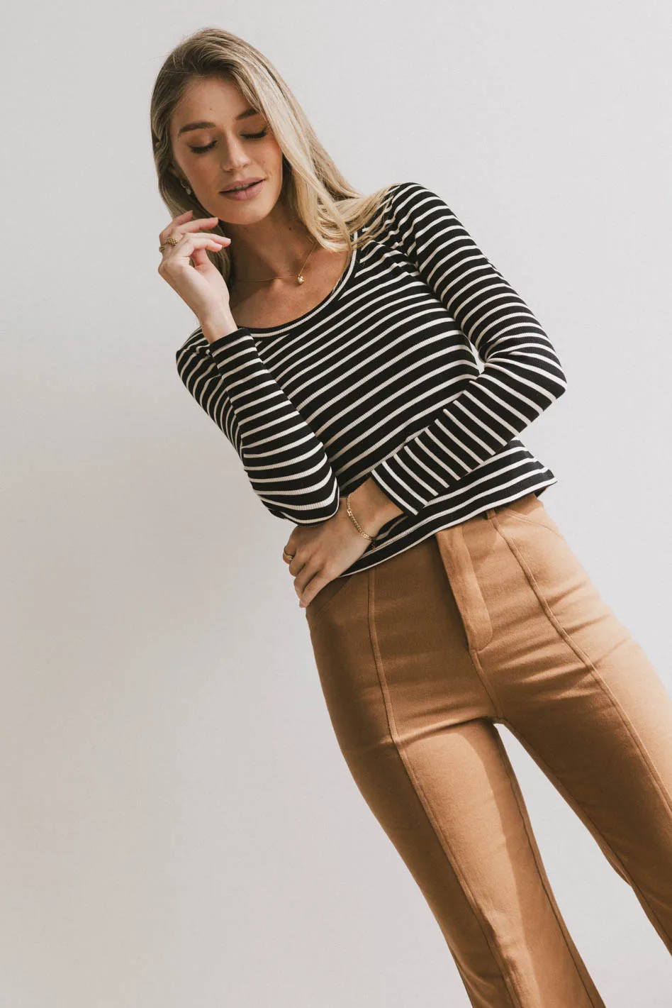 Bodie Ribbed Top in Black - FINAL SALE