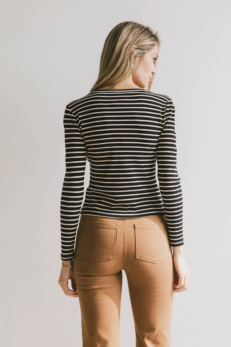 Bodie Ribbed Top in Black - FINAL SALE - Image 4