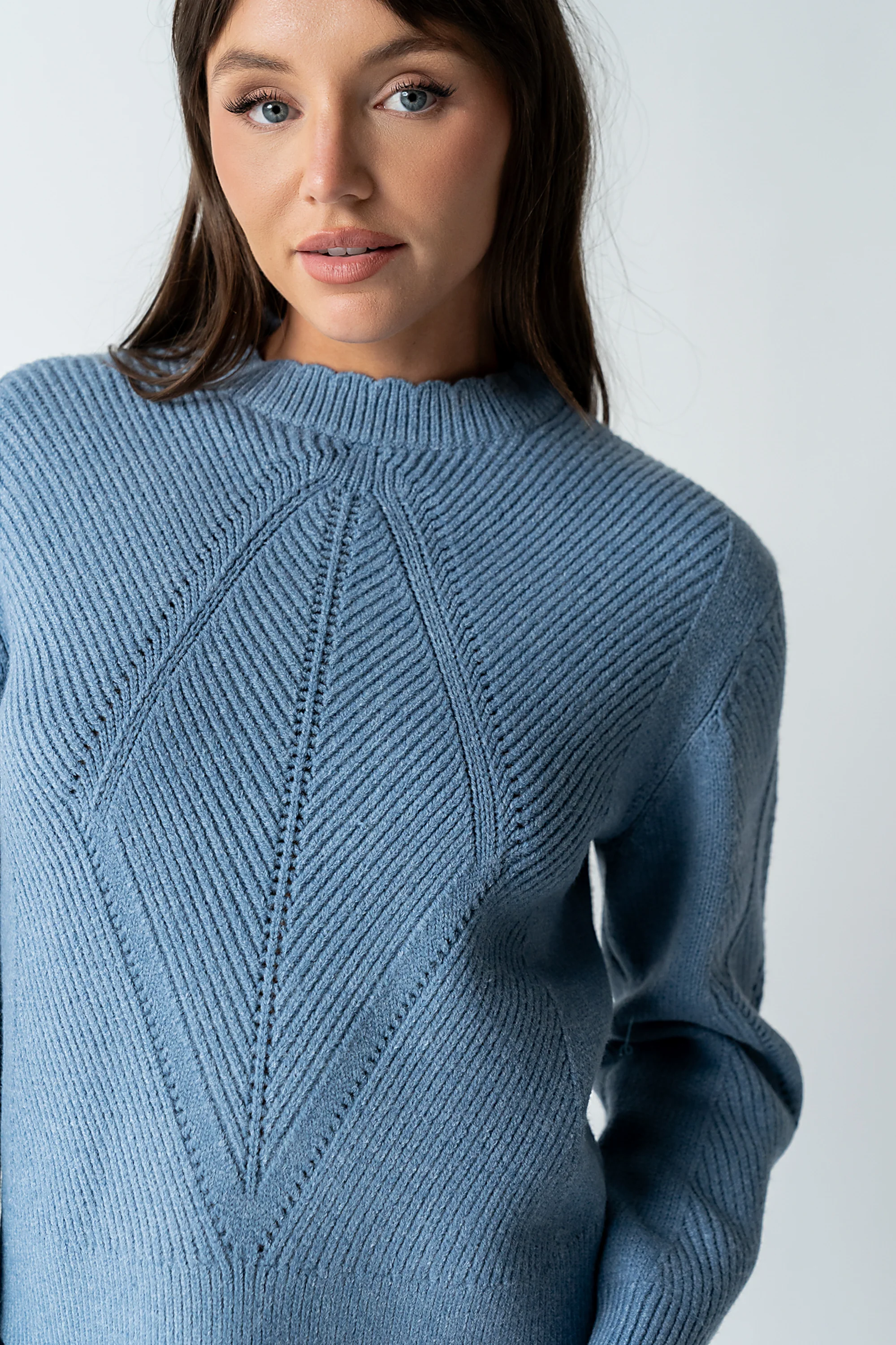 Bostyn Knit Sweater in Blue - FINAL SALE