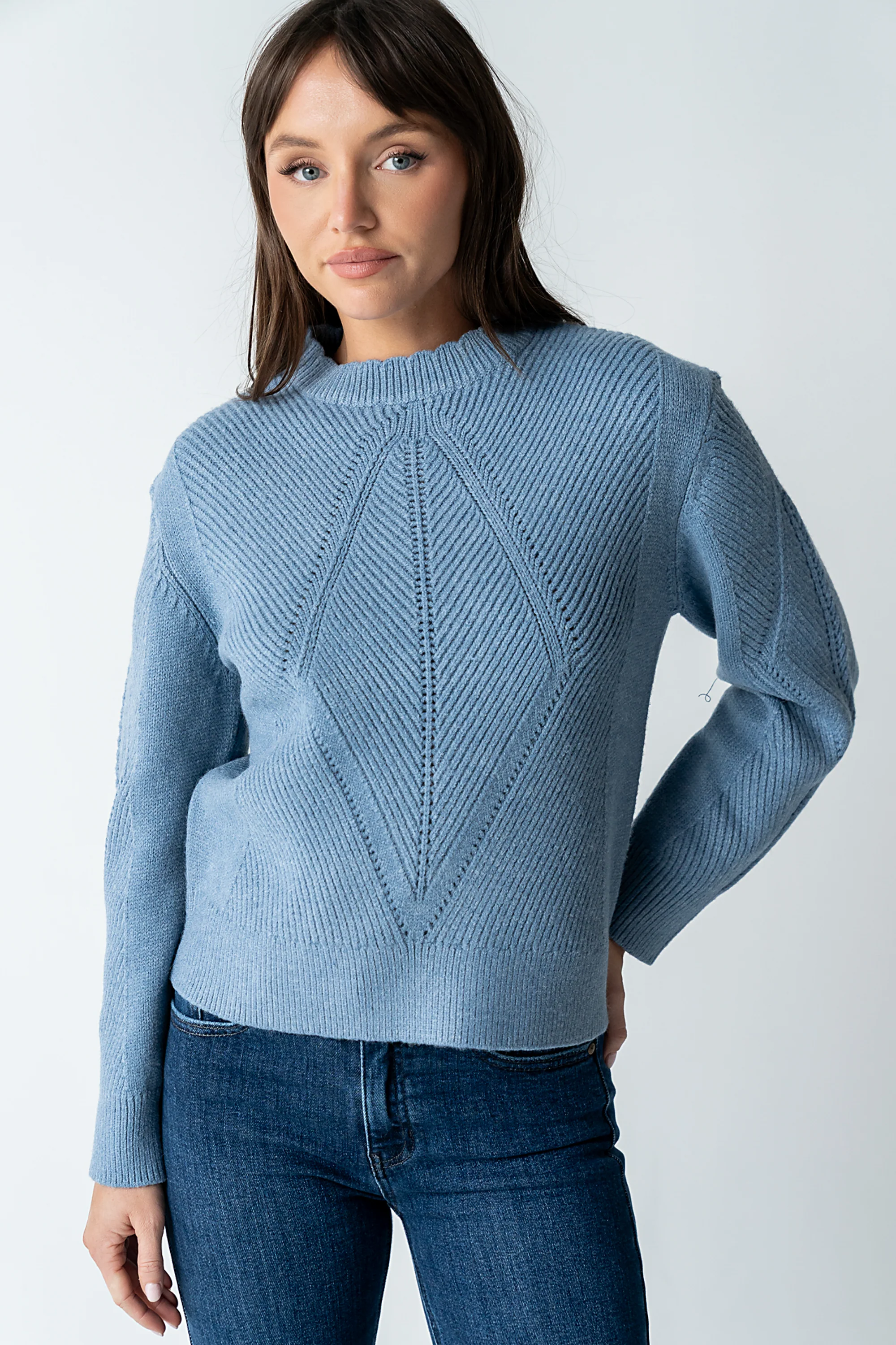 Bostyn Knit Sweater in Blue - FINAL SALE - Image 4