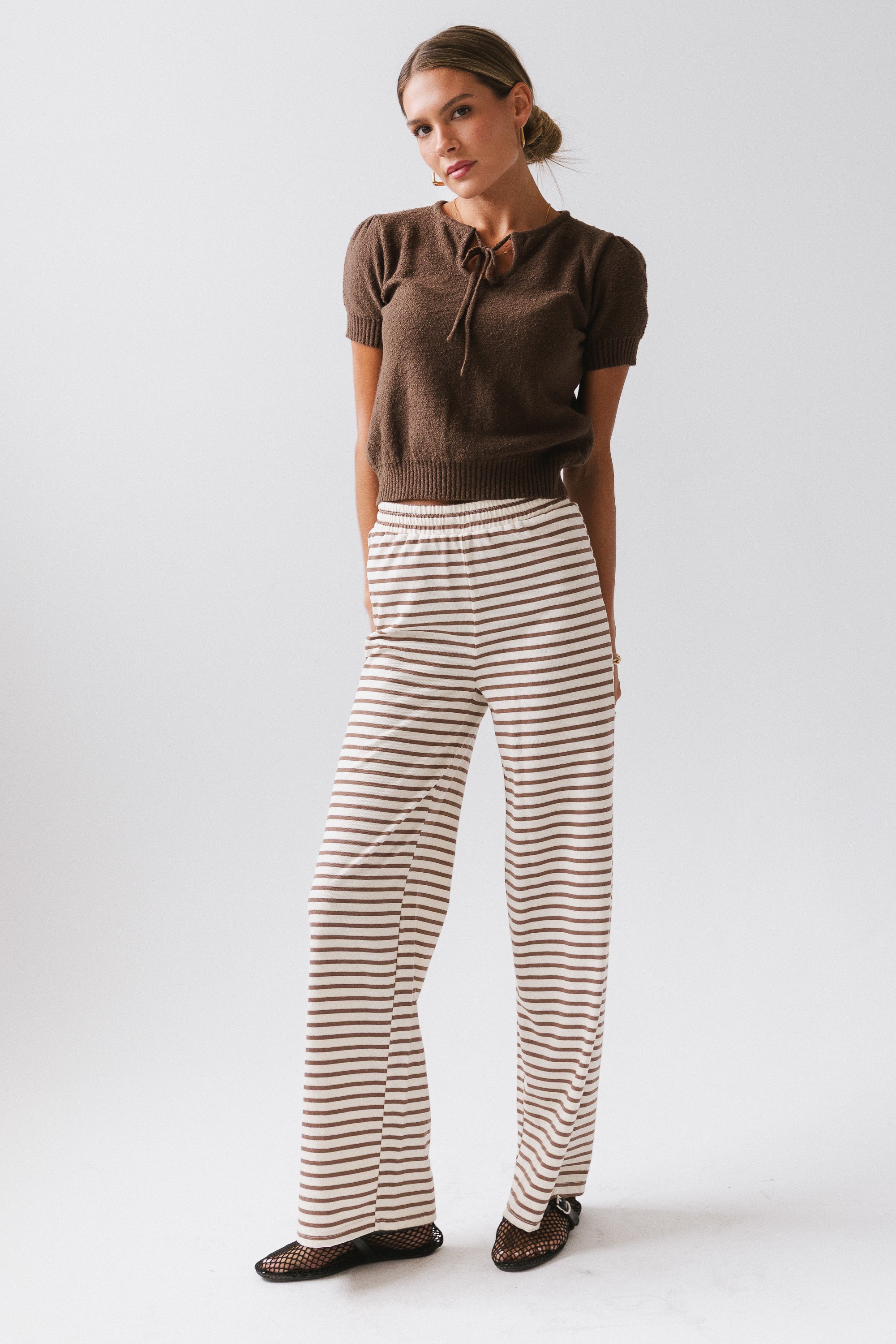 Brady Knit Top in Brown - Image 4
