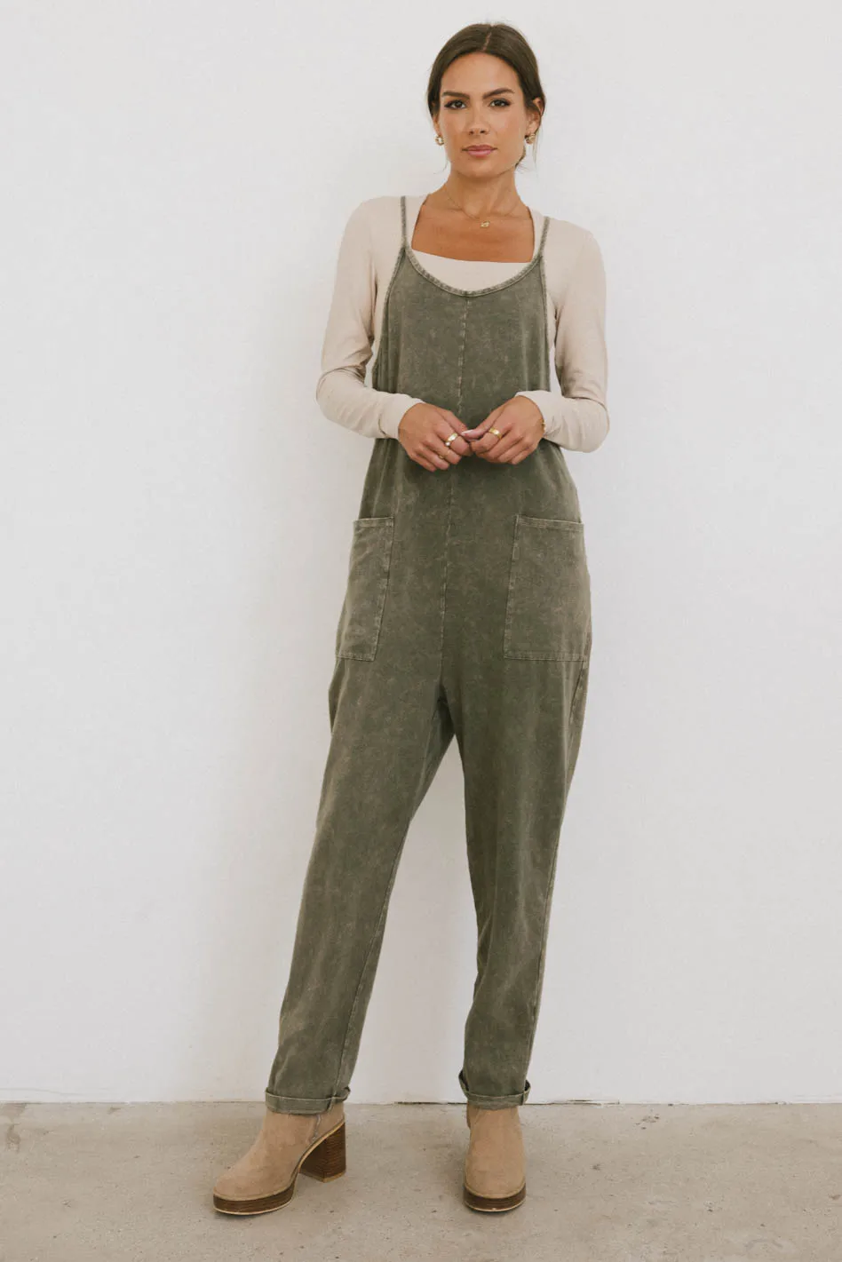 Bram Overalls in Olive - FINAL SALE