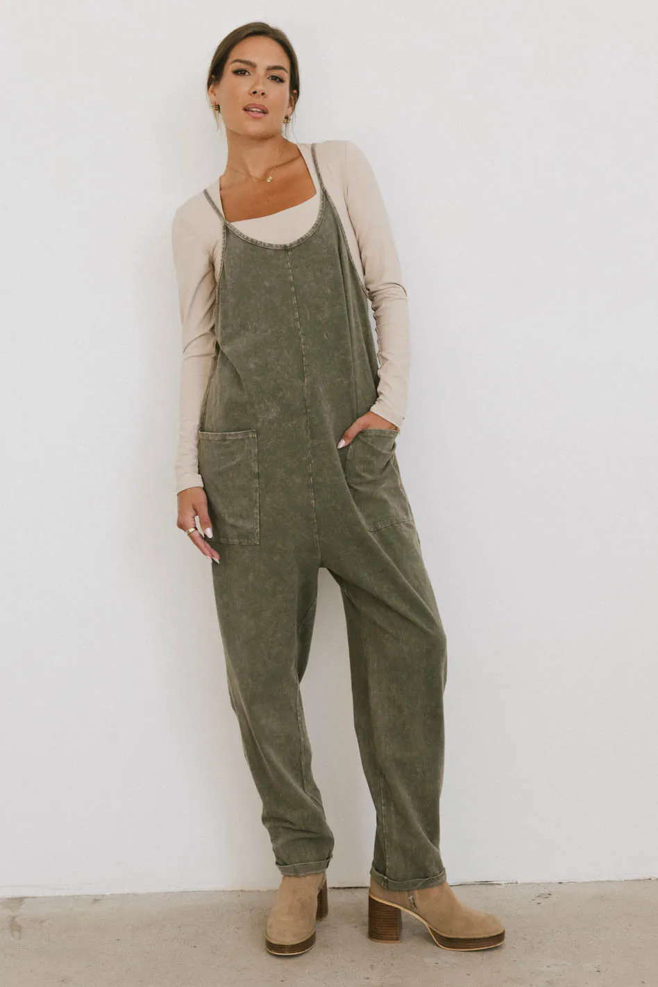 Bram Overalls in Olive - FINAL SALE - Image 2