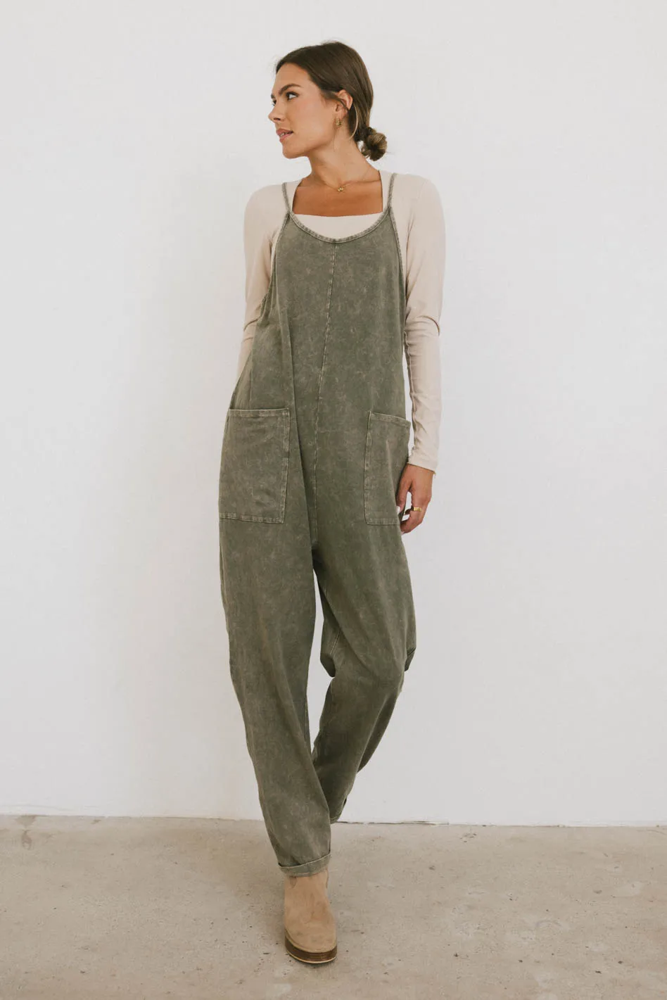 Bram Overalls in Olive - FINAL SALE - Image 4