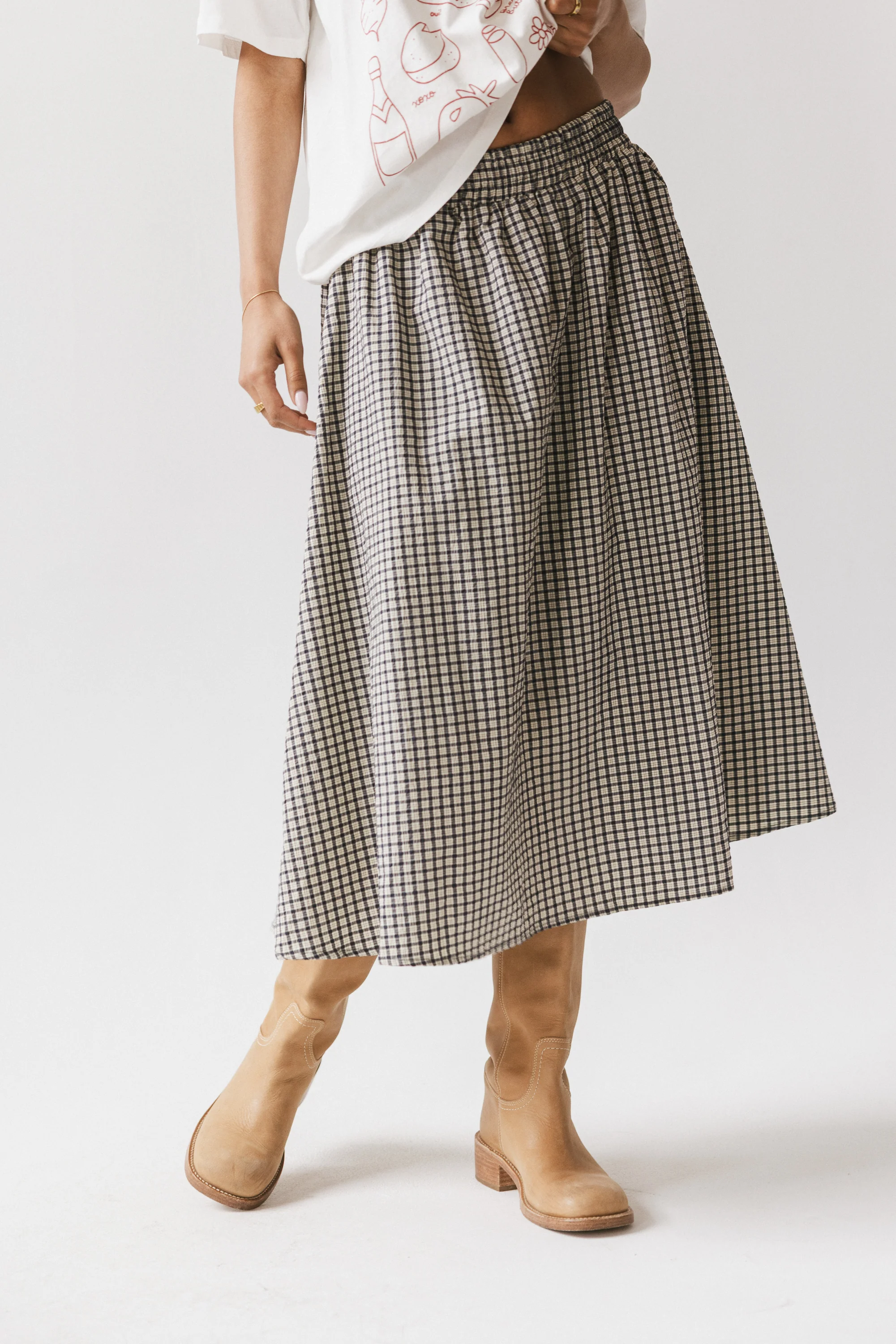 Braxton Plaid Midi Skirt - Image 5