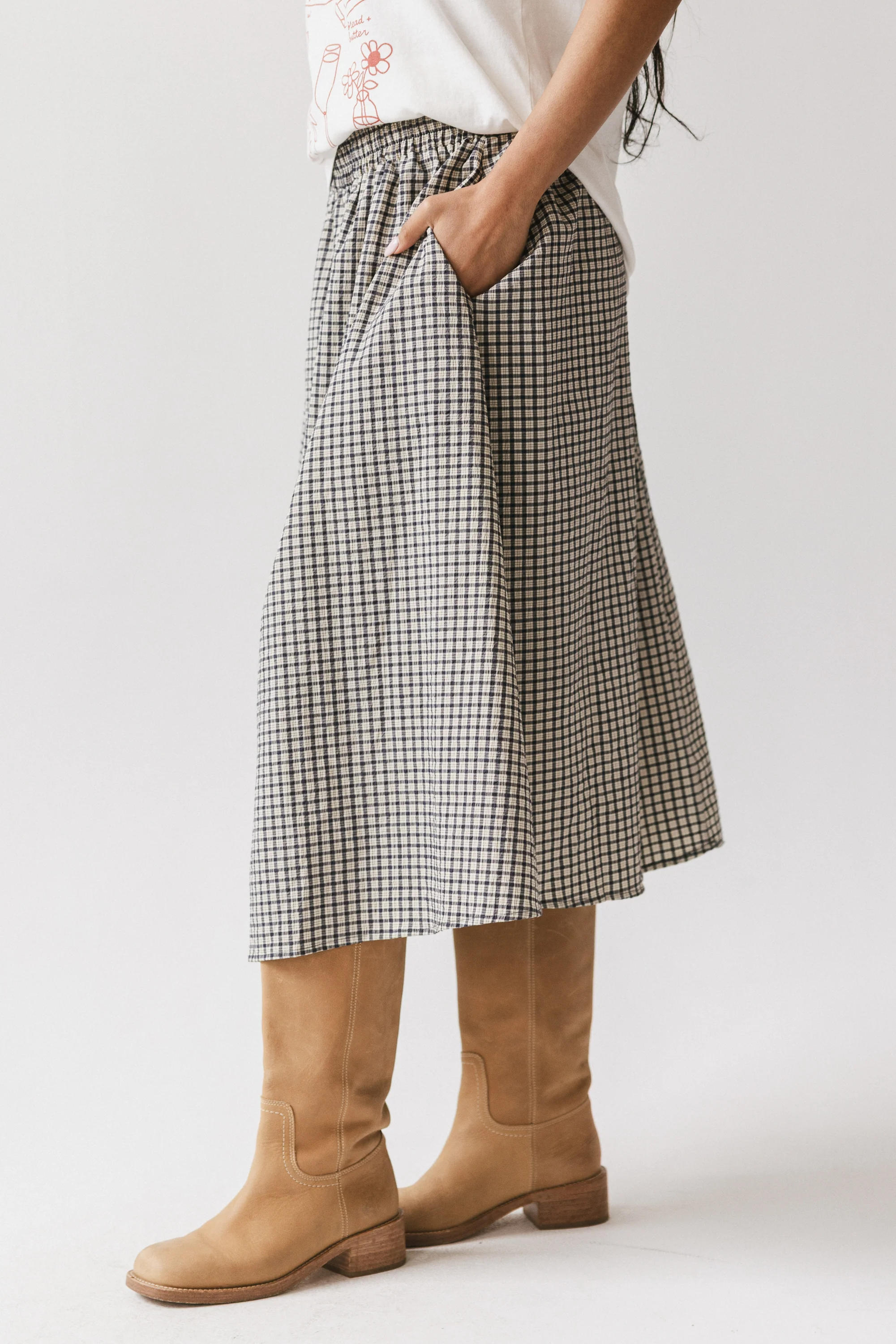 Braxton Plaid Midi Skirt - Image 7