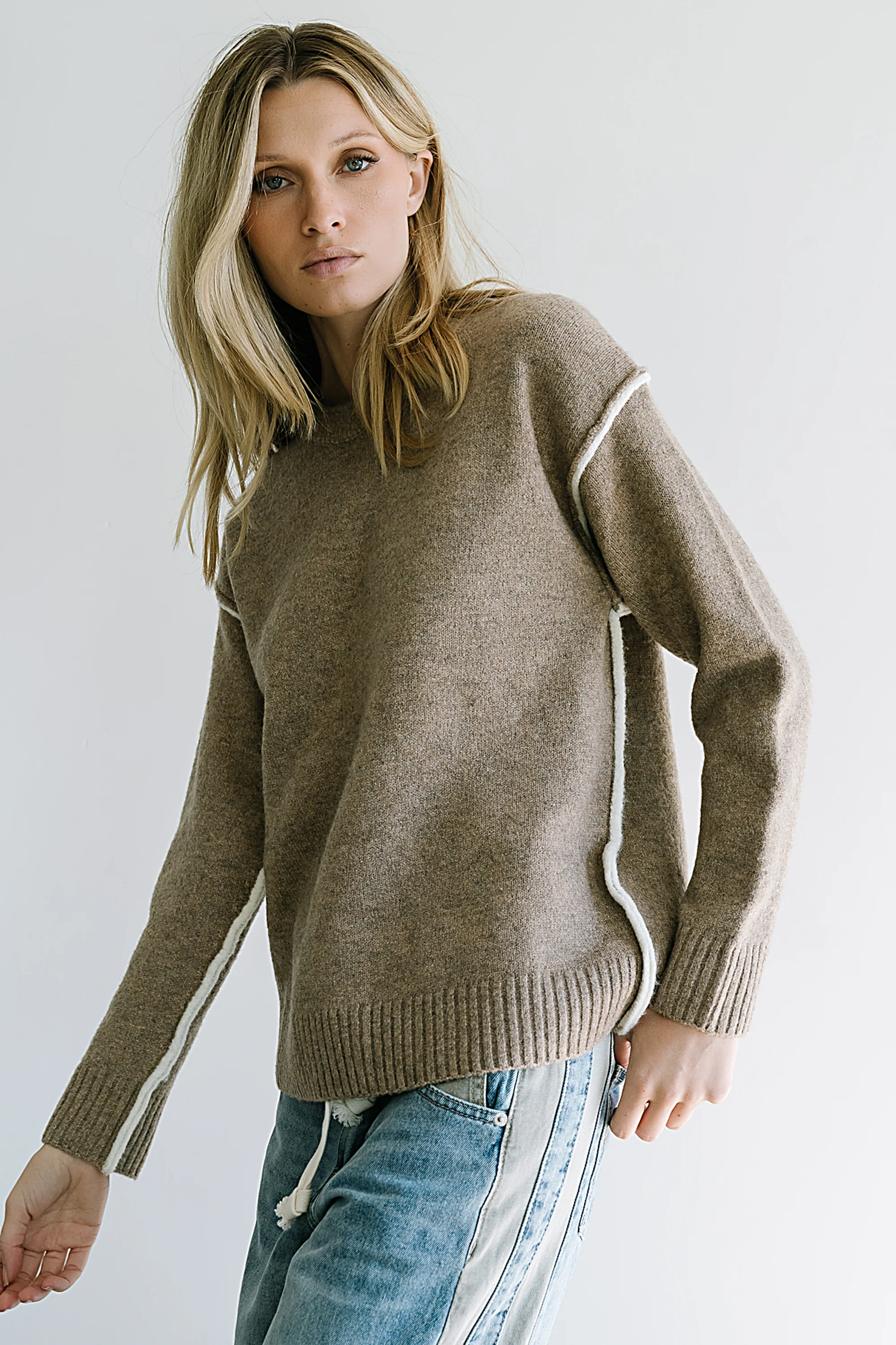 Brea Contrast Sweater - FINAL SALE - Image 6