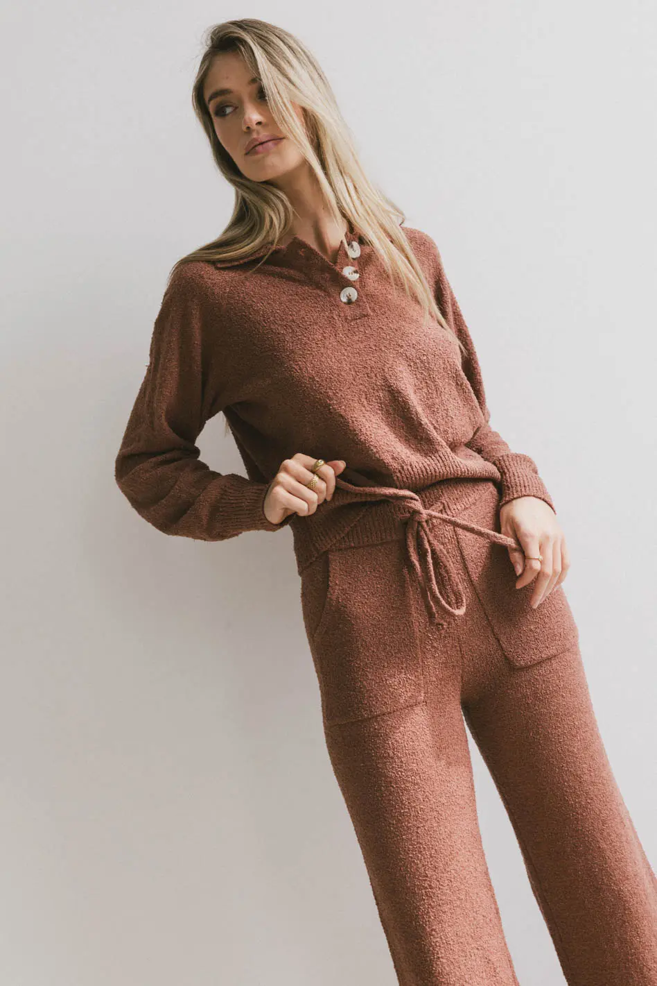 Breck Knit Sweater in Brick - FINAL SALE - Image 6