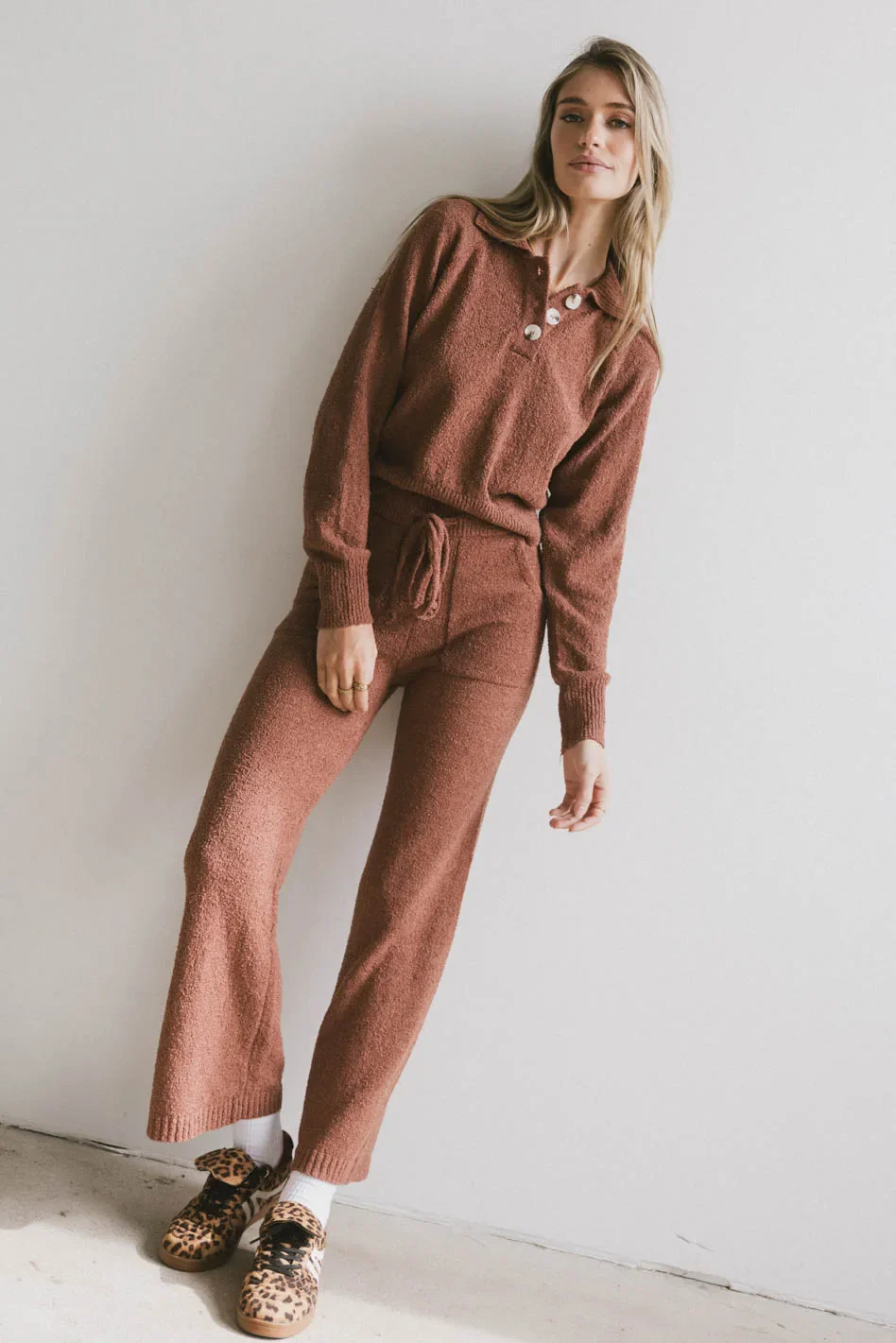 Breck Knit Sweater in Brick - FINAL SALE - Image 7