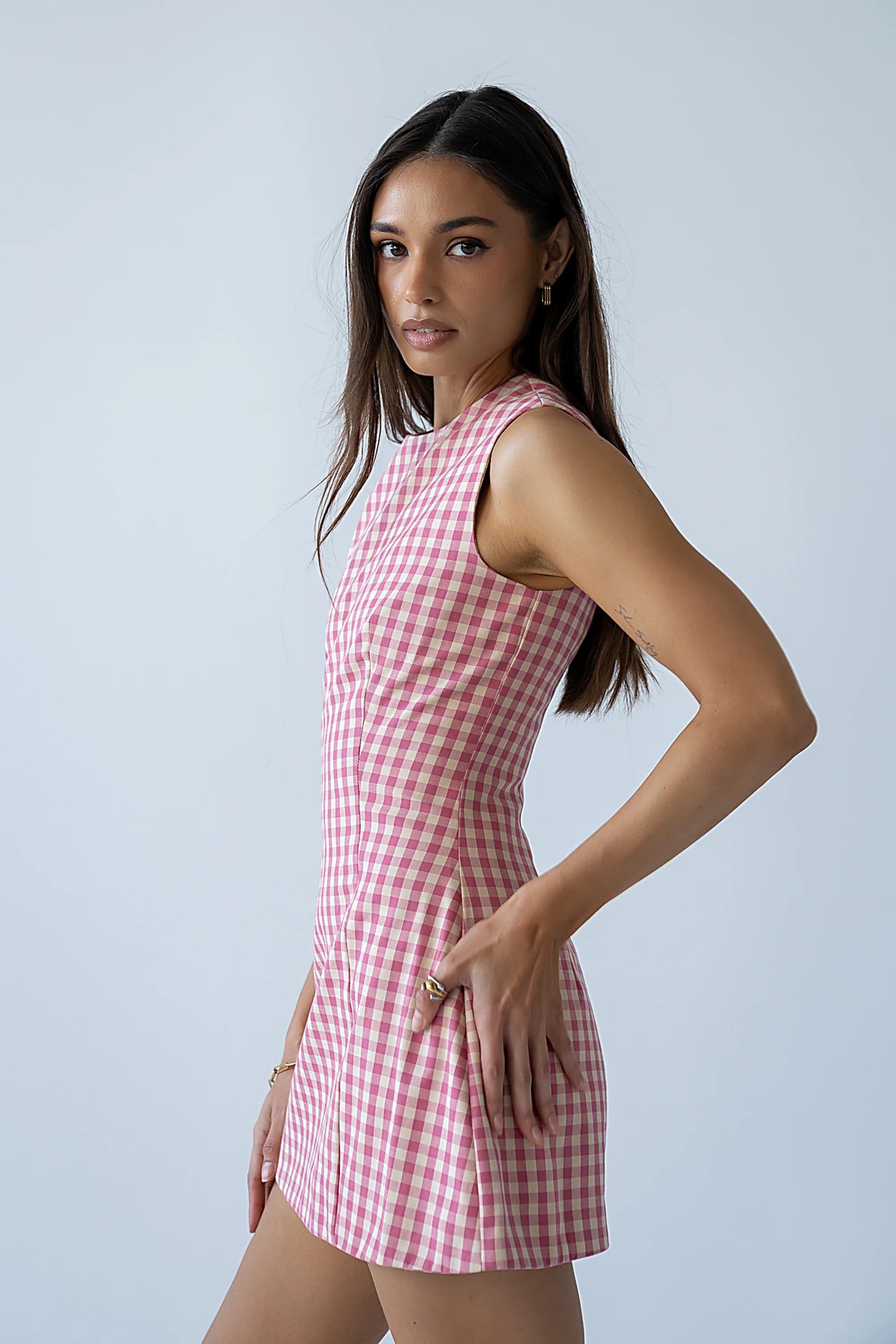 Brecken Gingham Mini Dress - FINAL SALE - Image 4