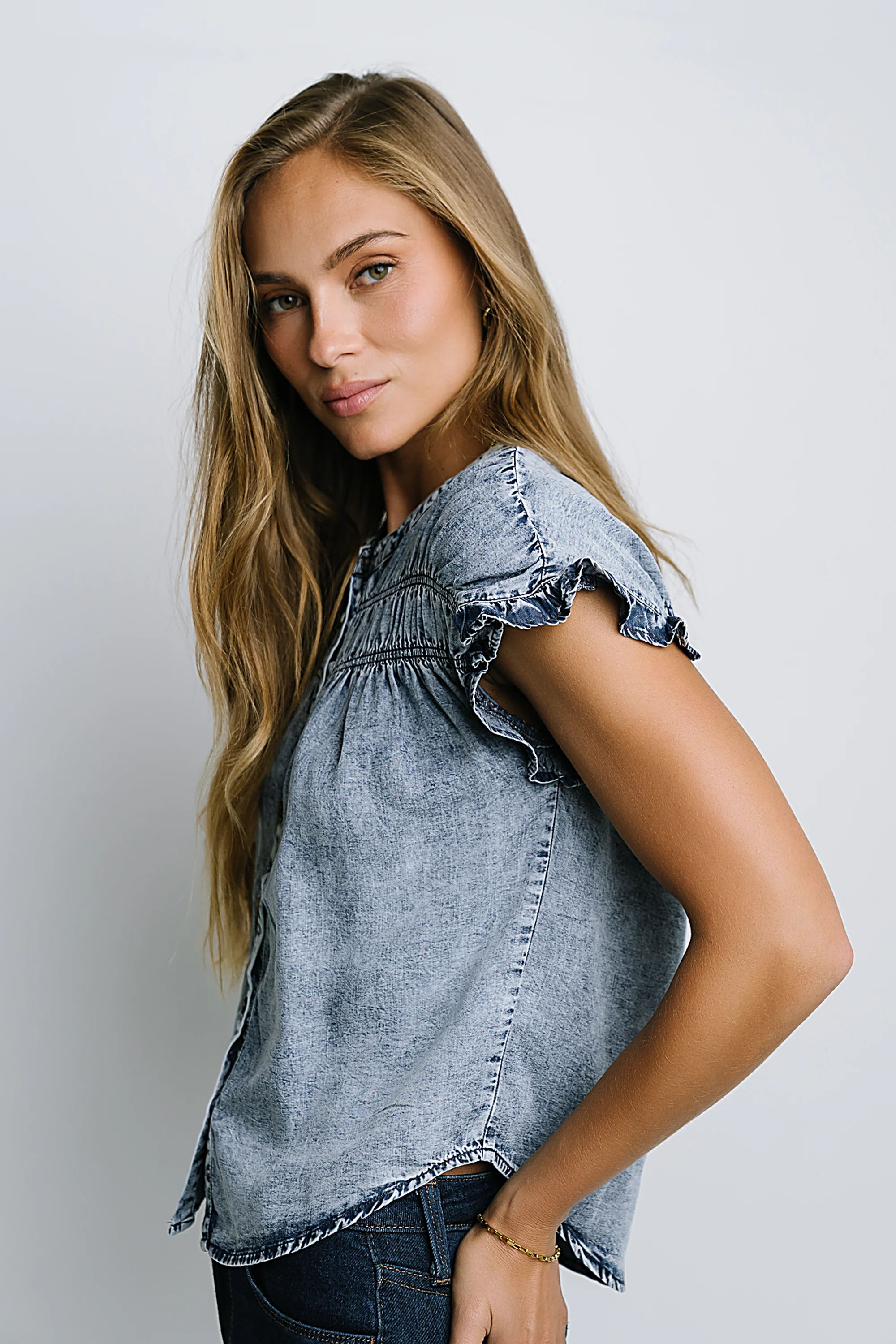 Brecklyn Denim Button Up - FINAL SALE - Image 4