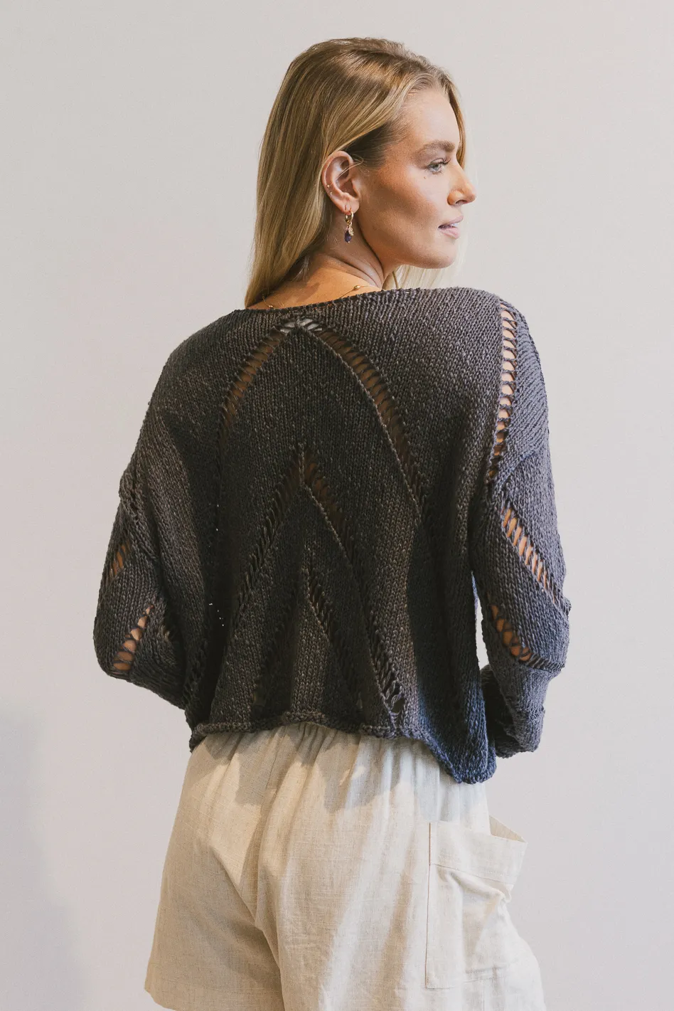 Breezy Knit Sweater in Grey - FINAL SALE - Image 2