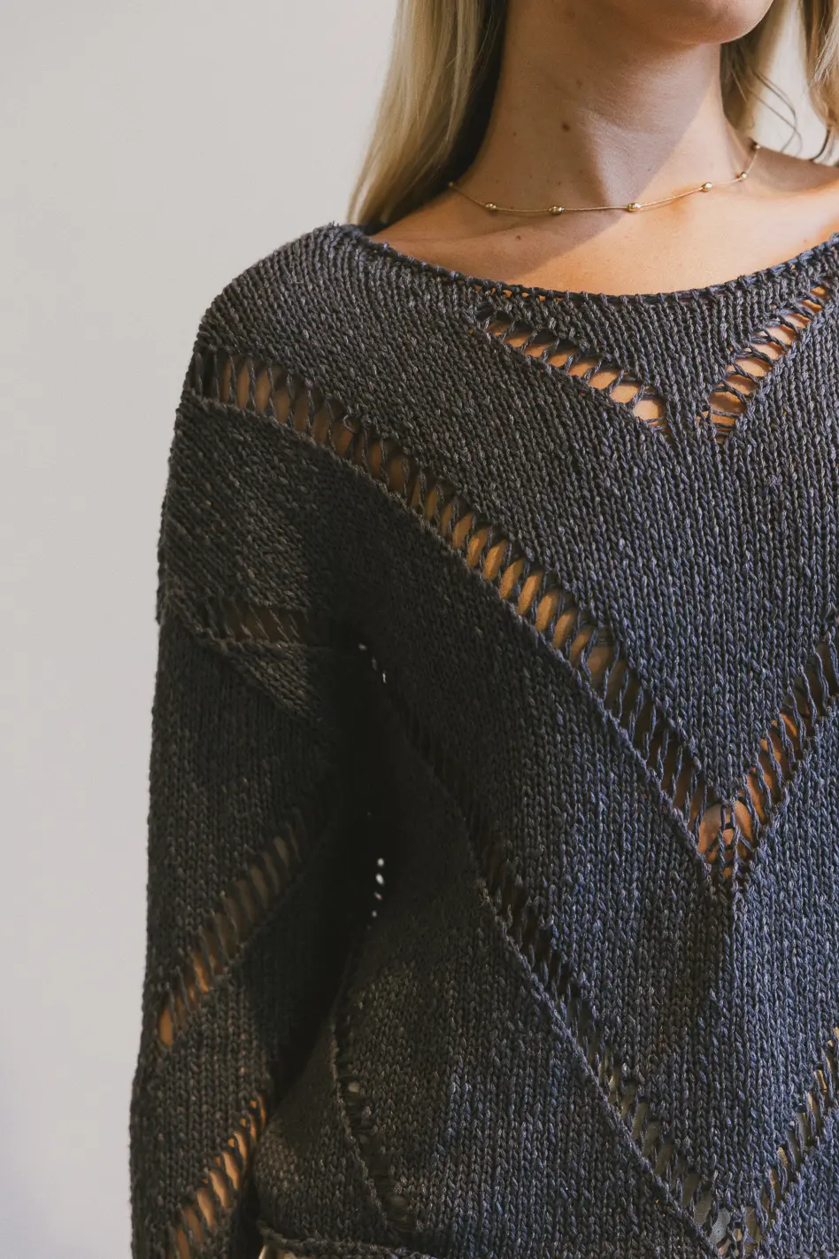 Breezy Knit Sweater in Grey - FINAL SALE - Image 3