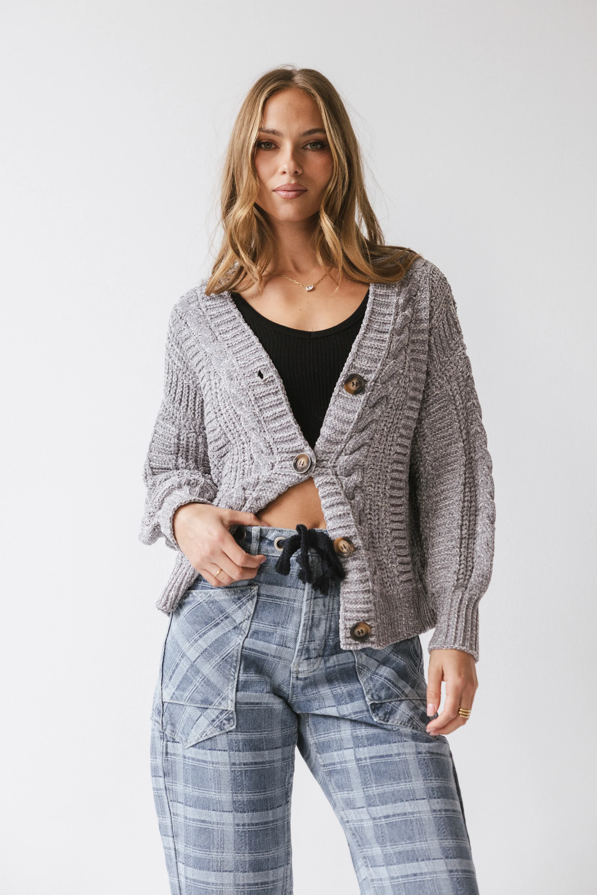 Brett Oversized Cardigan in Grey - FINAL SALE