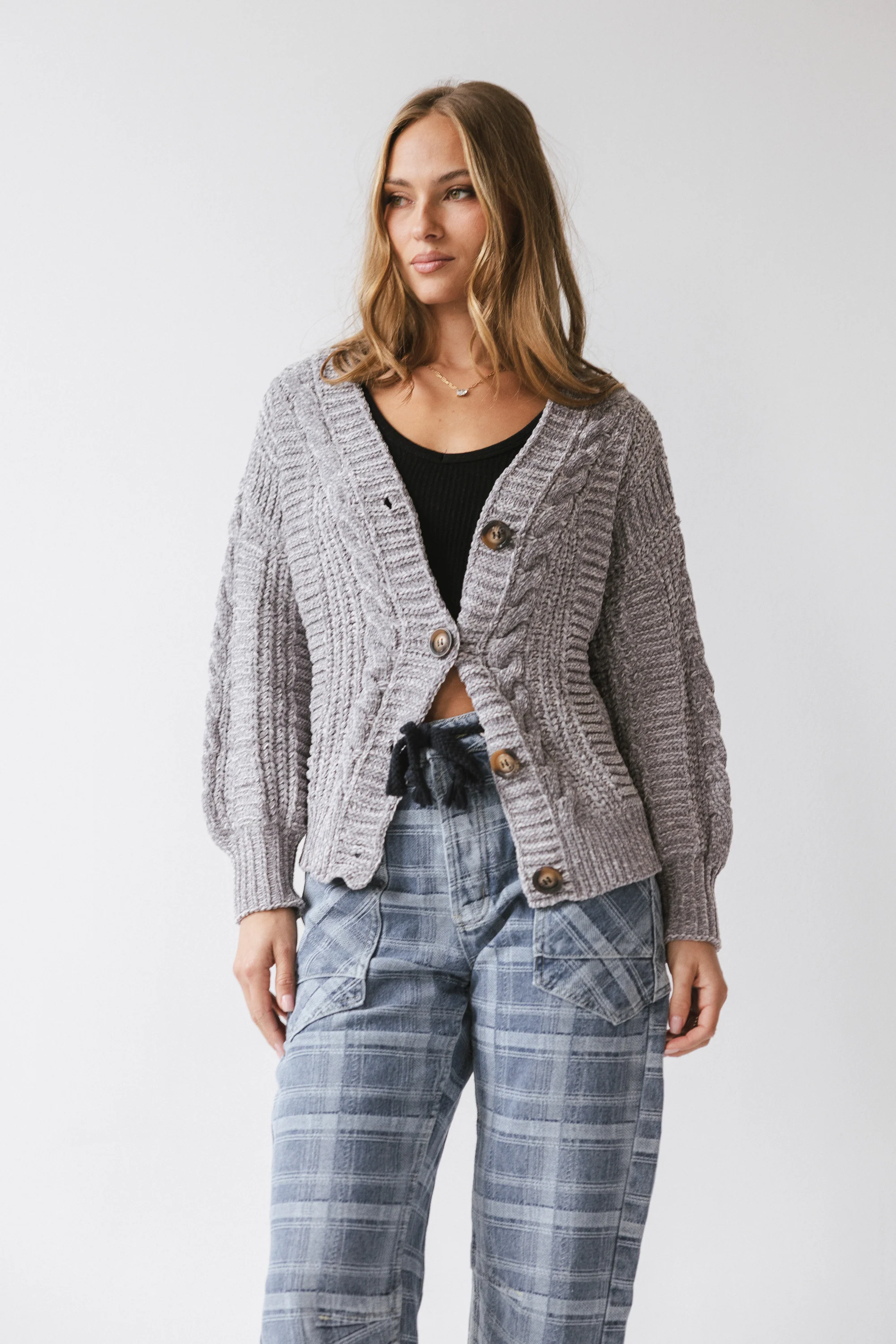 Brett Oversized Cardigan in Grey - FINAL SALE - Image 3