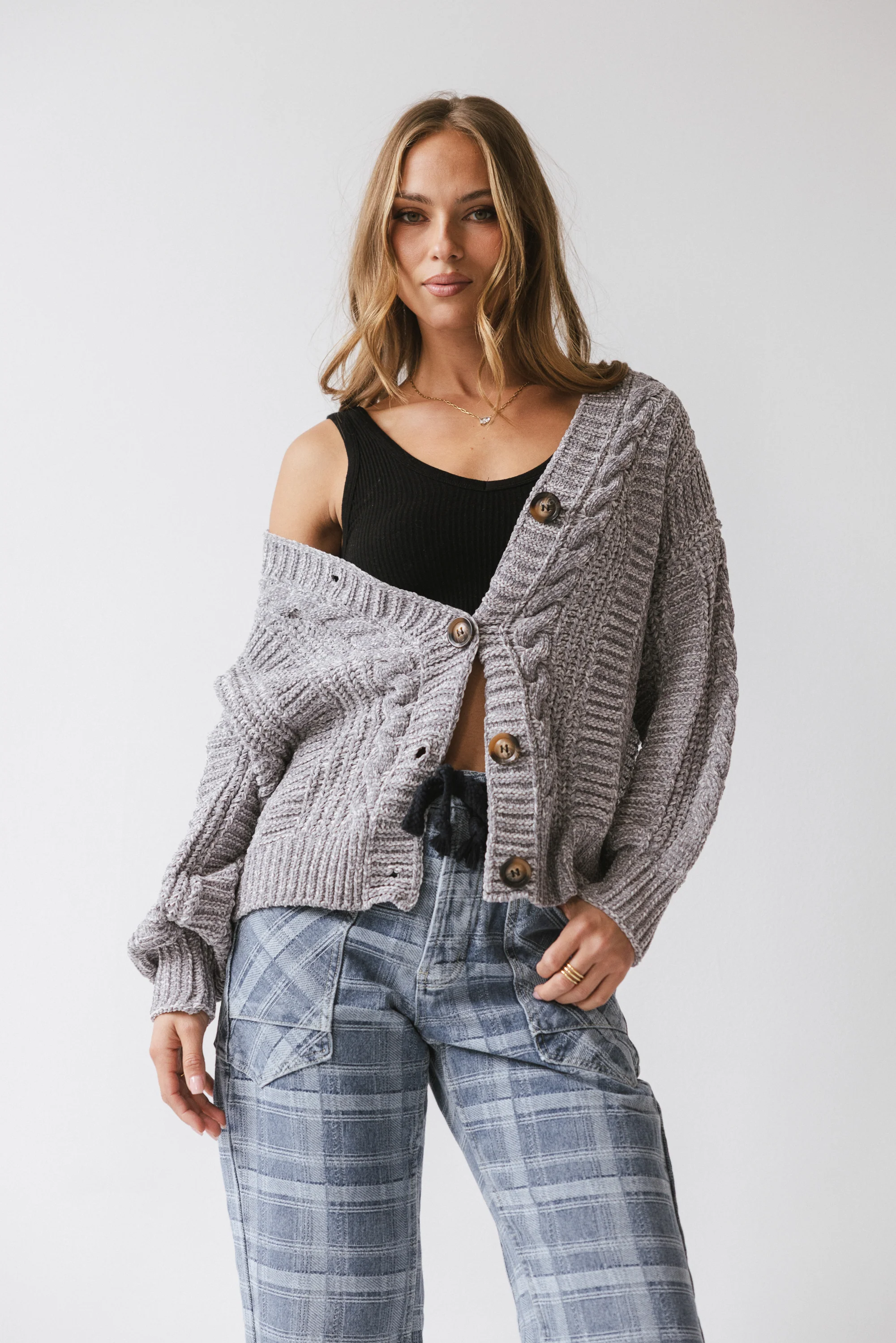 Brett Oversized Cardigan in Grey - FINAL SALE - Image 5