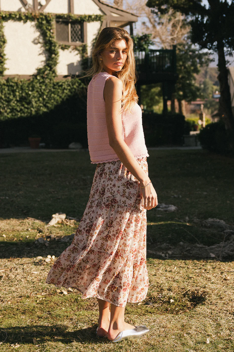 Brianni Floral Midi Skirt - FINAL SALE - Image 3