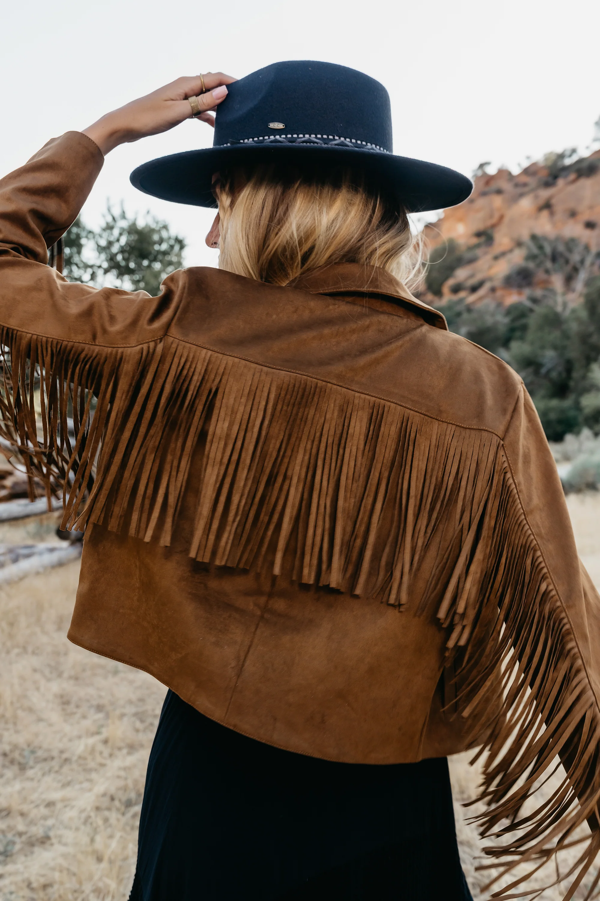 Bridget Fringe Jacket in Cognac - Image 7