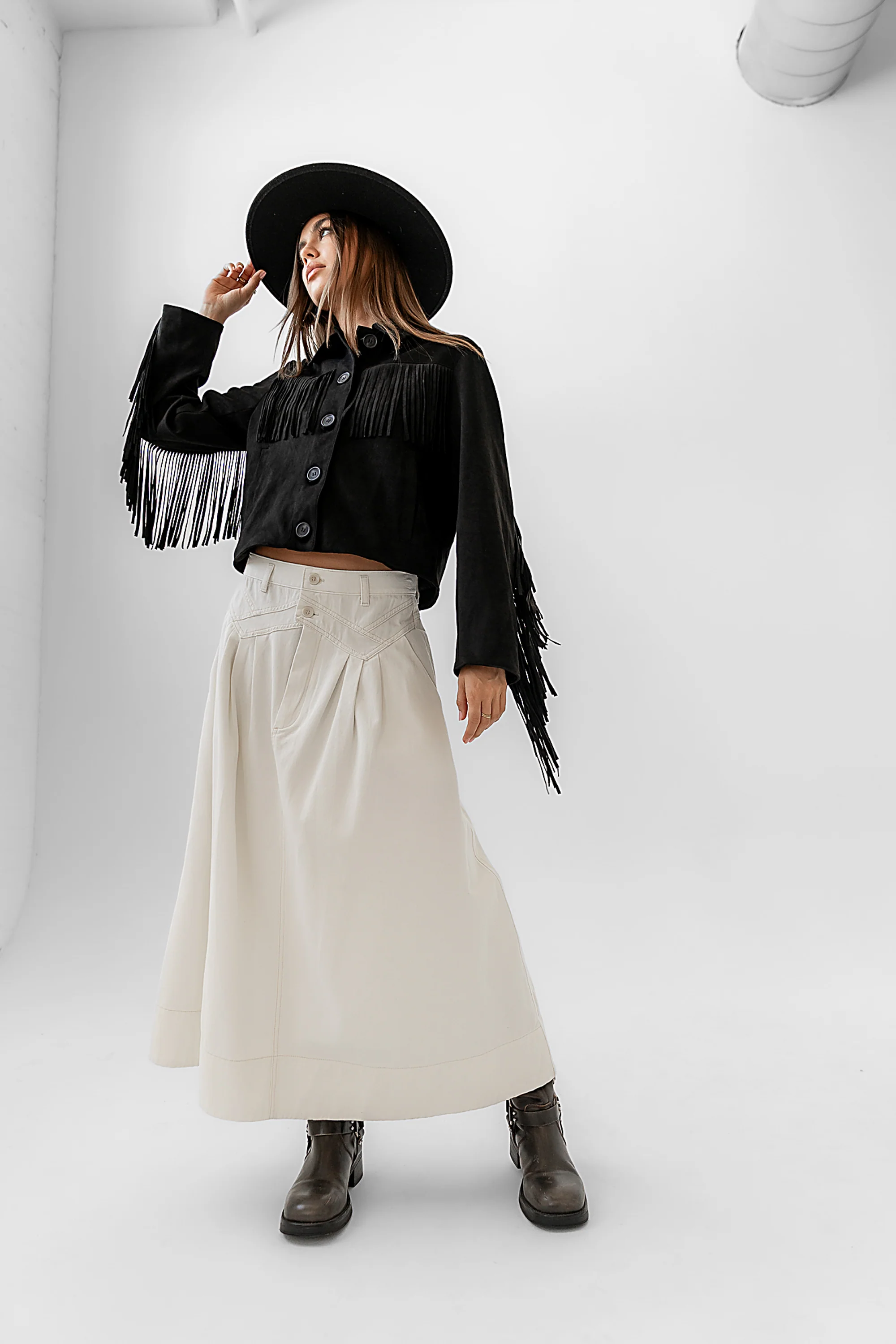 Bridget Fringe Jacket in Black - Image 8