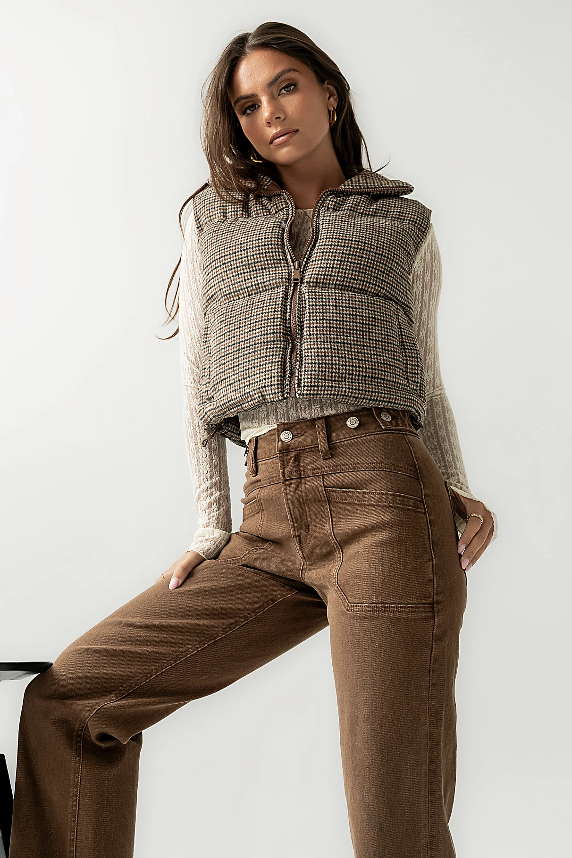 Brielle Puffer Vest in Black - FINAL SALE - Image 4