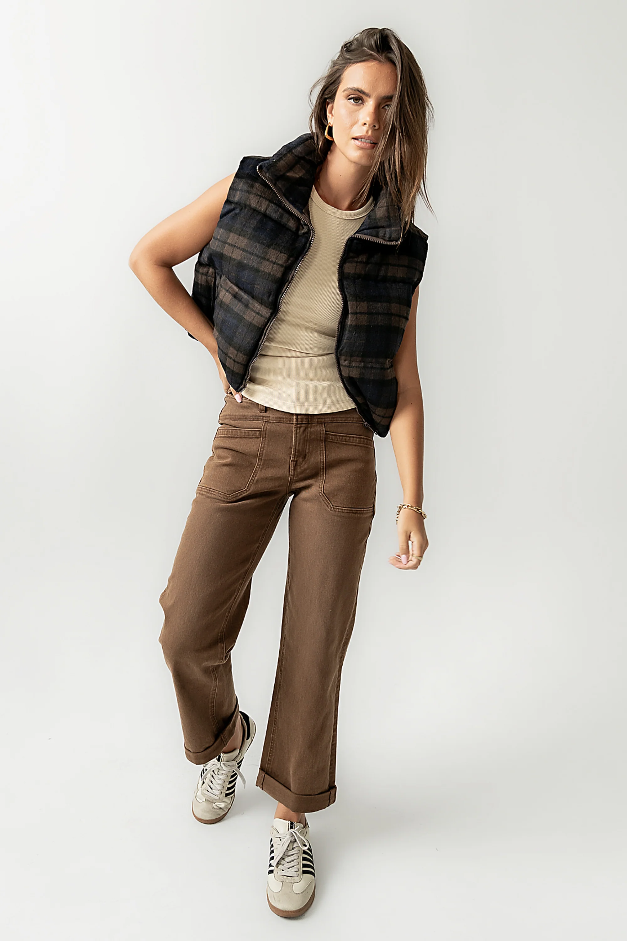 Brielle Puffer Vest in Navy - FINAL SALE - Image 3