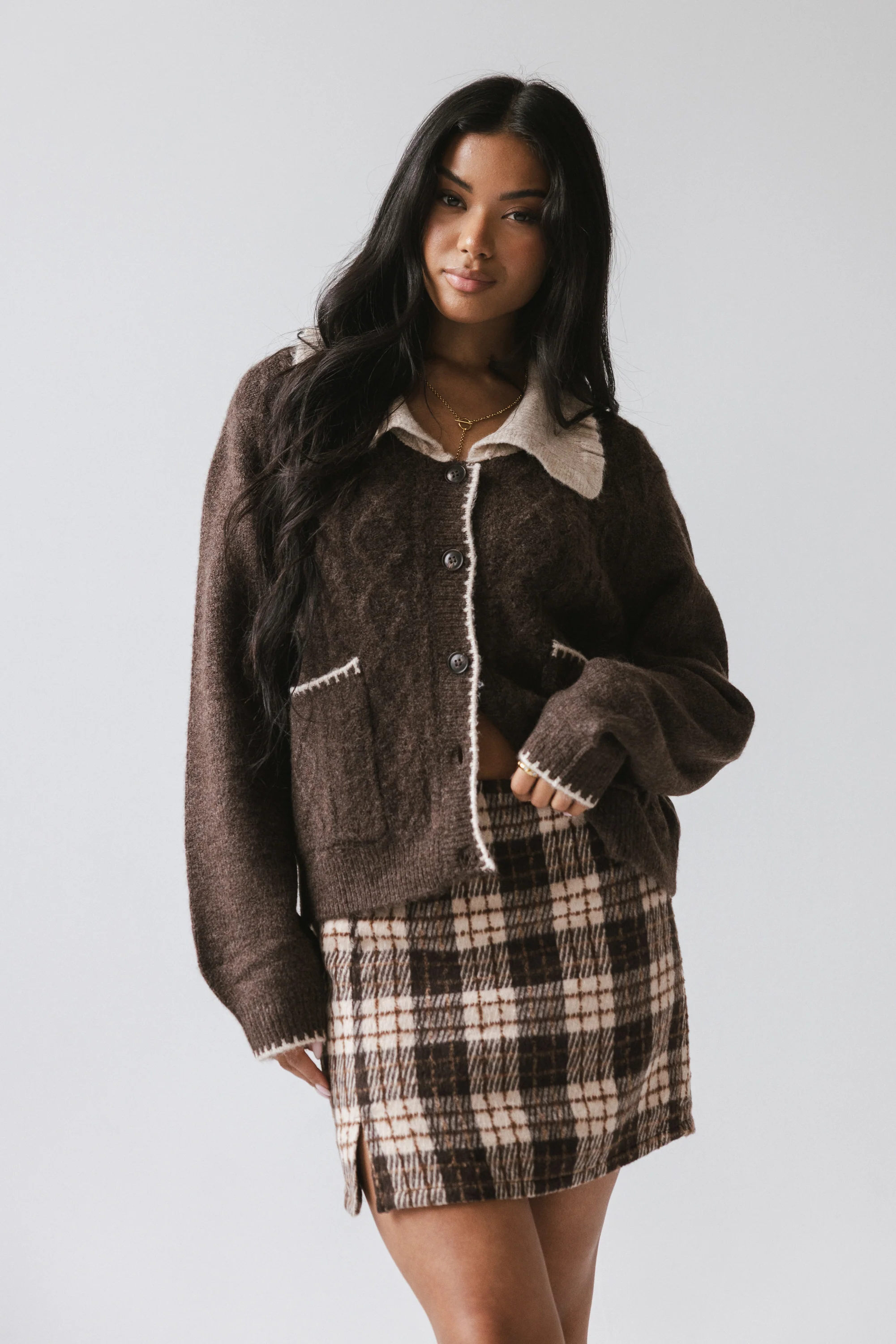 Brody Contrast Cardigan - FINAL SALE