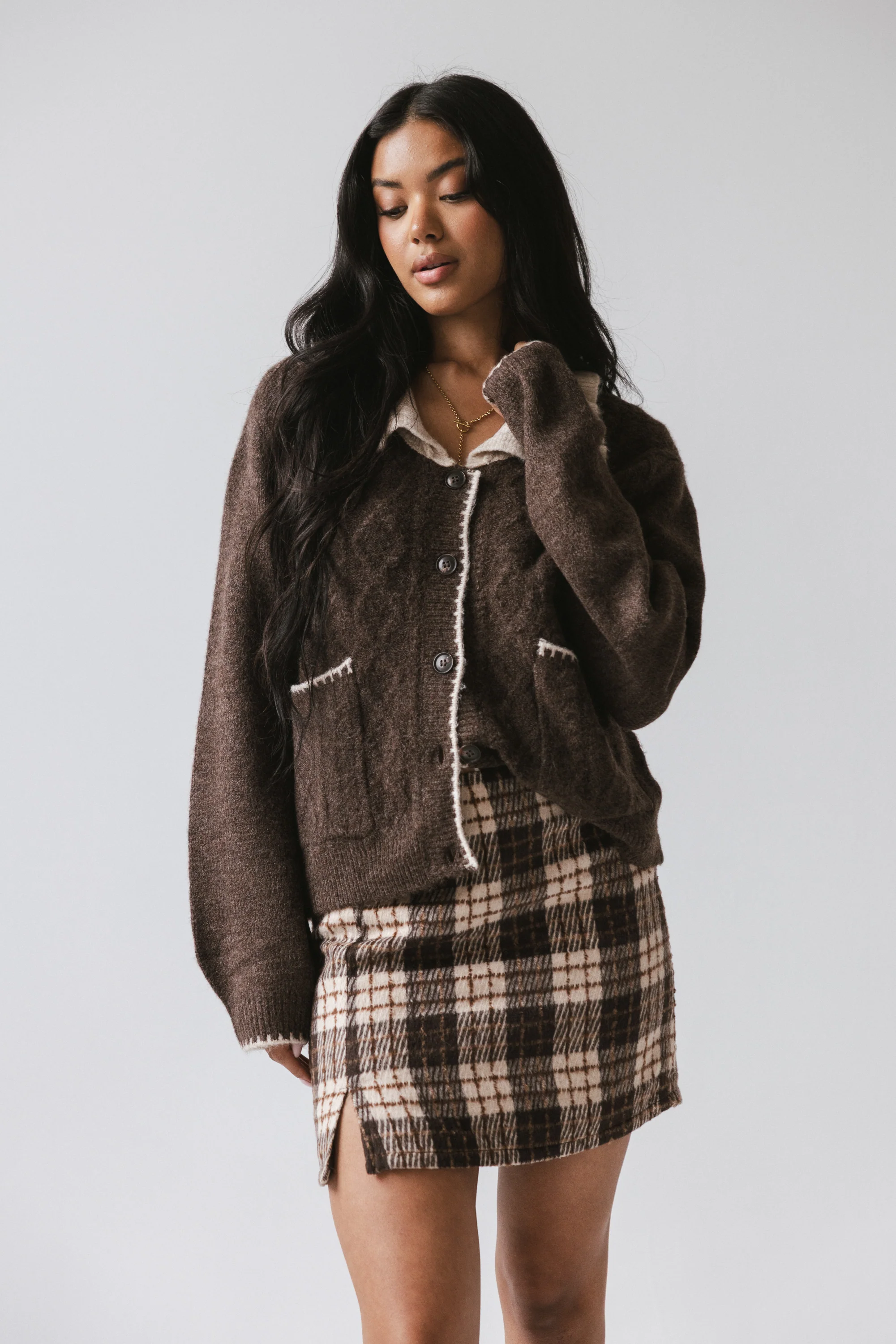 Brody Contrast Cardigan - FINAL SALE - Image 5
