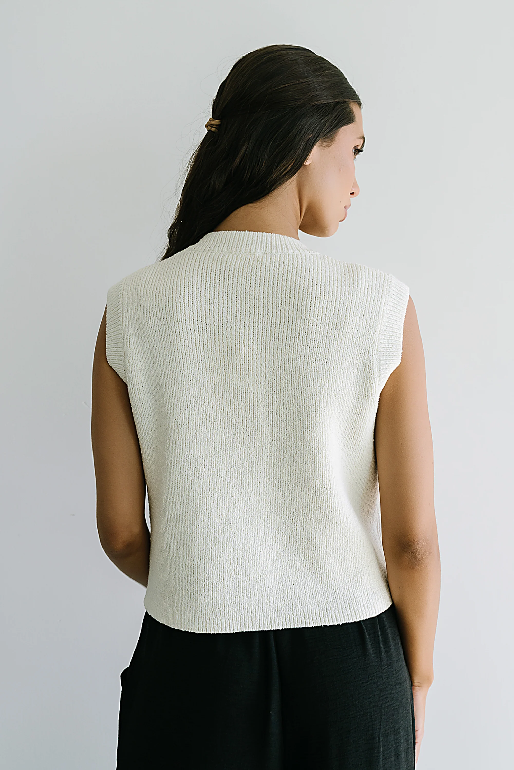 Brooks Knit Vest in Cream - FINAL SALE - Image 10