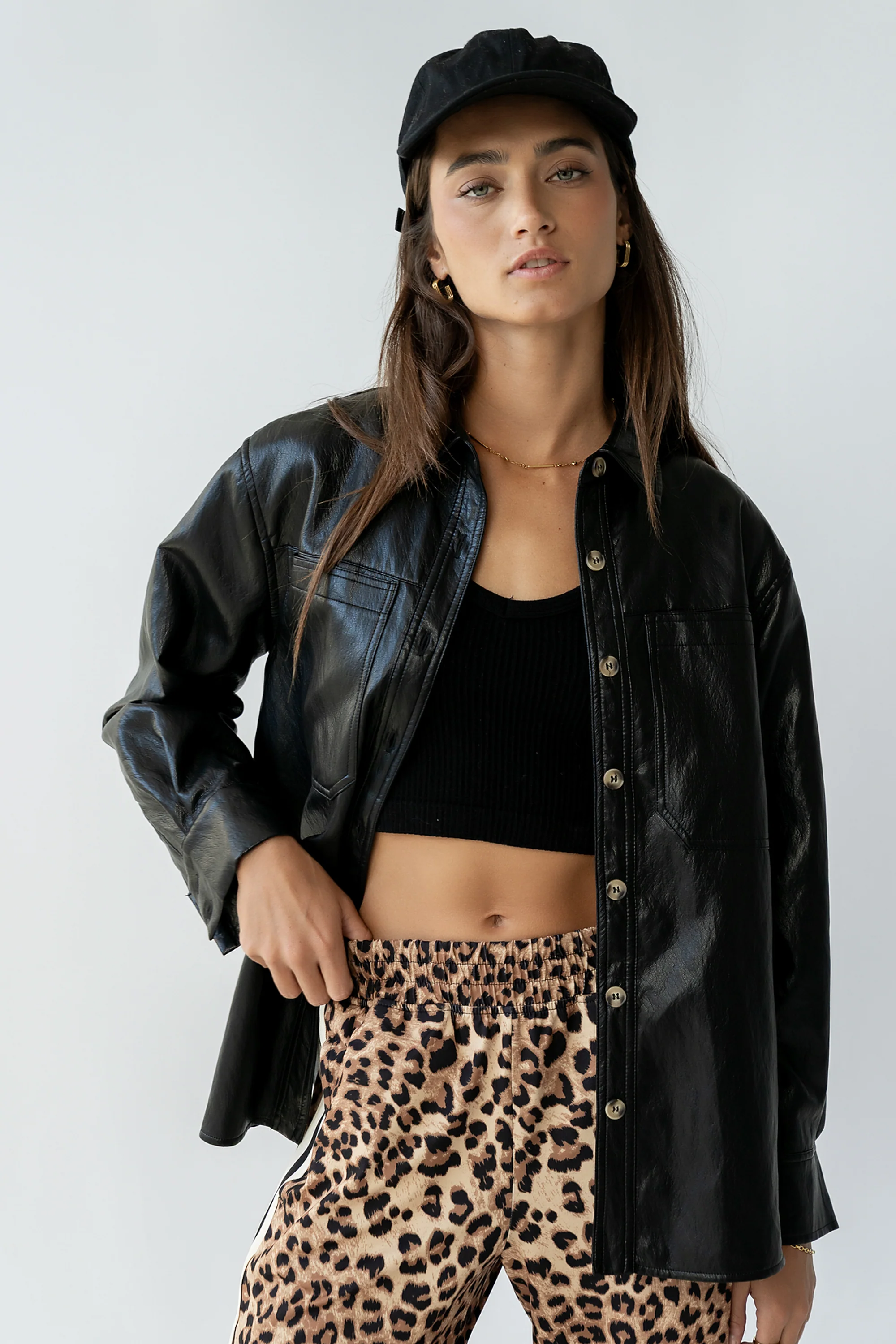 Bruno Vegan Leather Shacket - FINAL SALE - Image 4